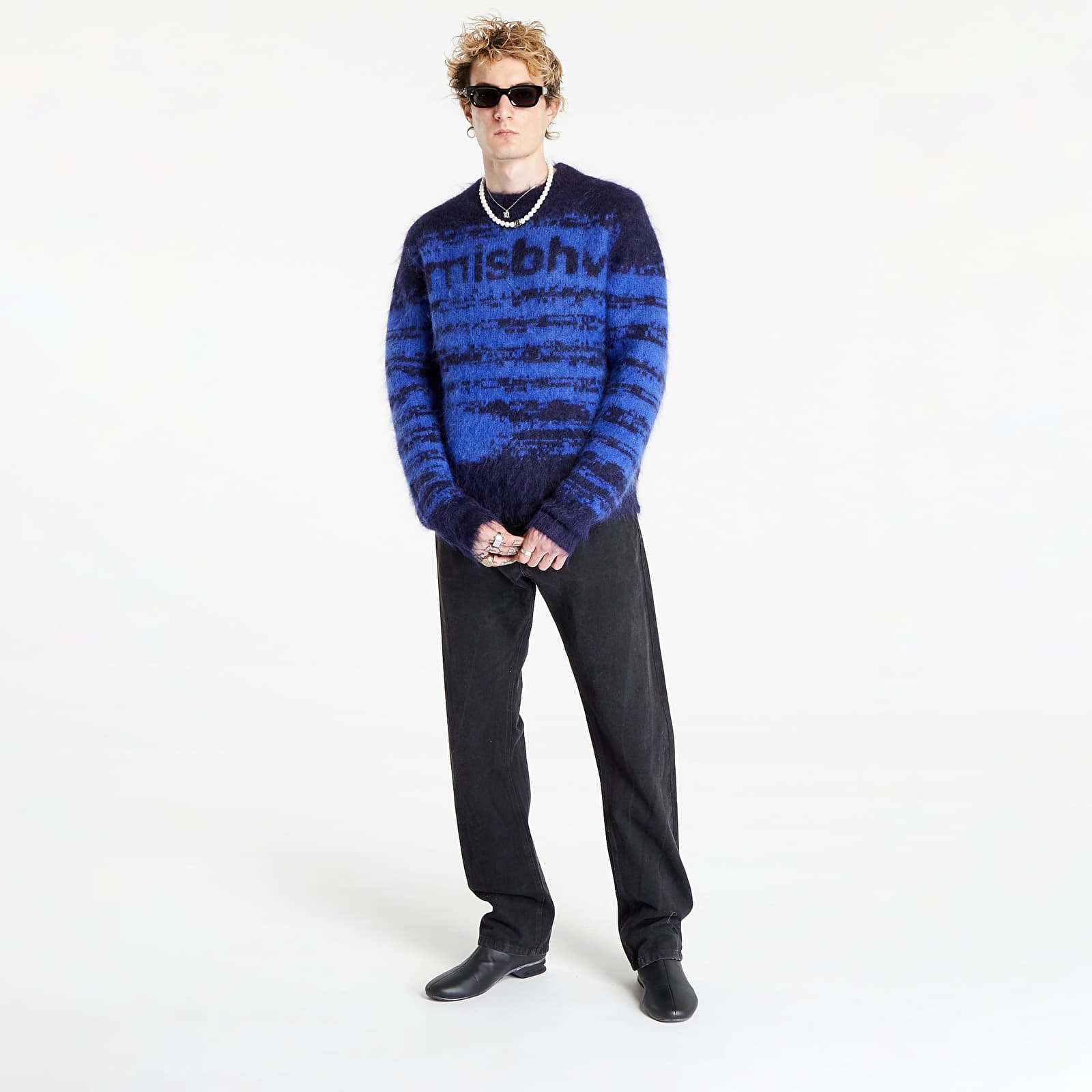 Maglioni MISBHV Brushed Mohair Knit Sweater UNISEX Electric Blue