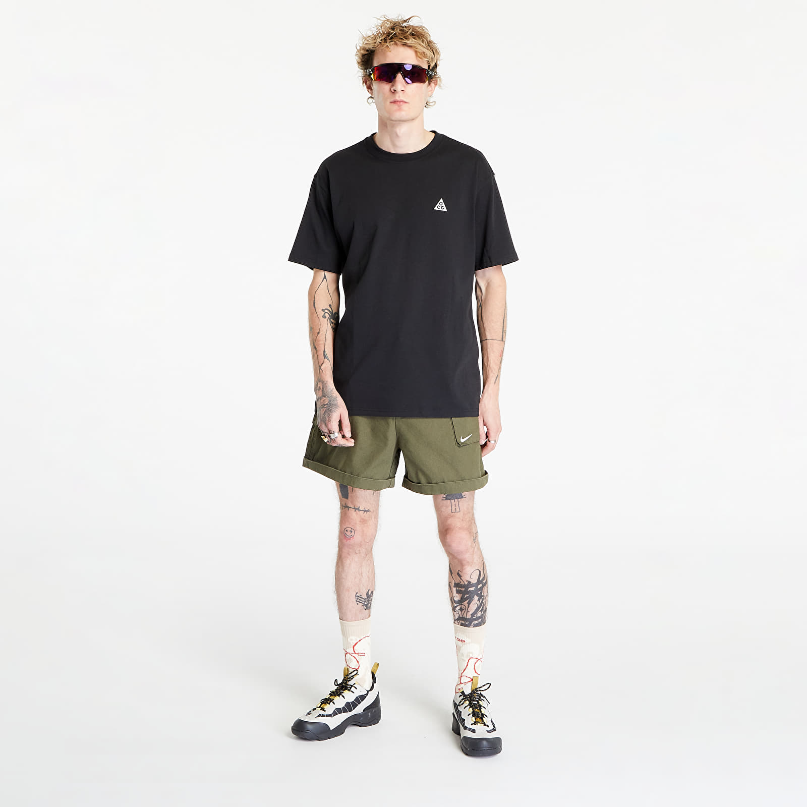 Kurzhosen Nike Life Men's Woven Cargo Shorts Cargo Khaki/ White