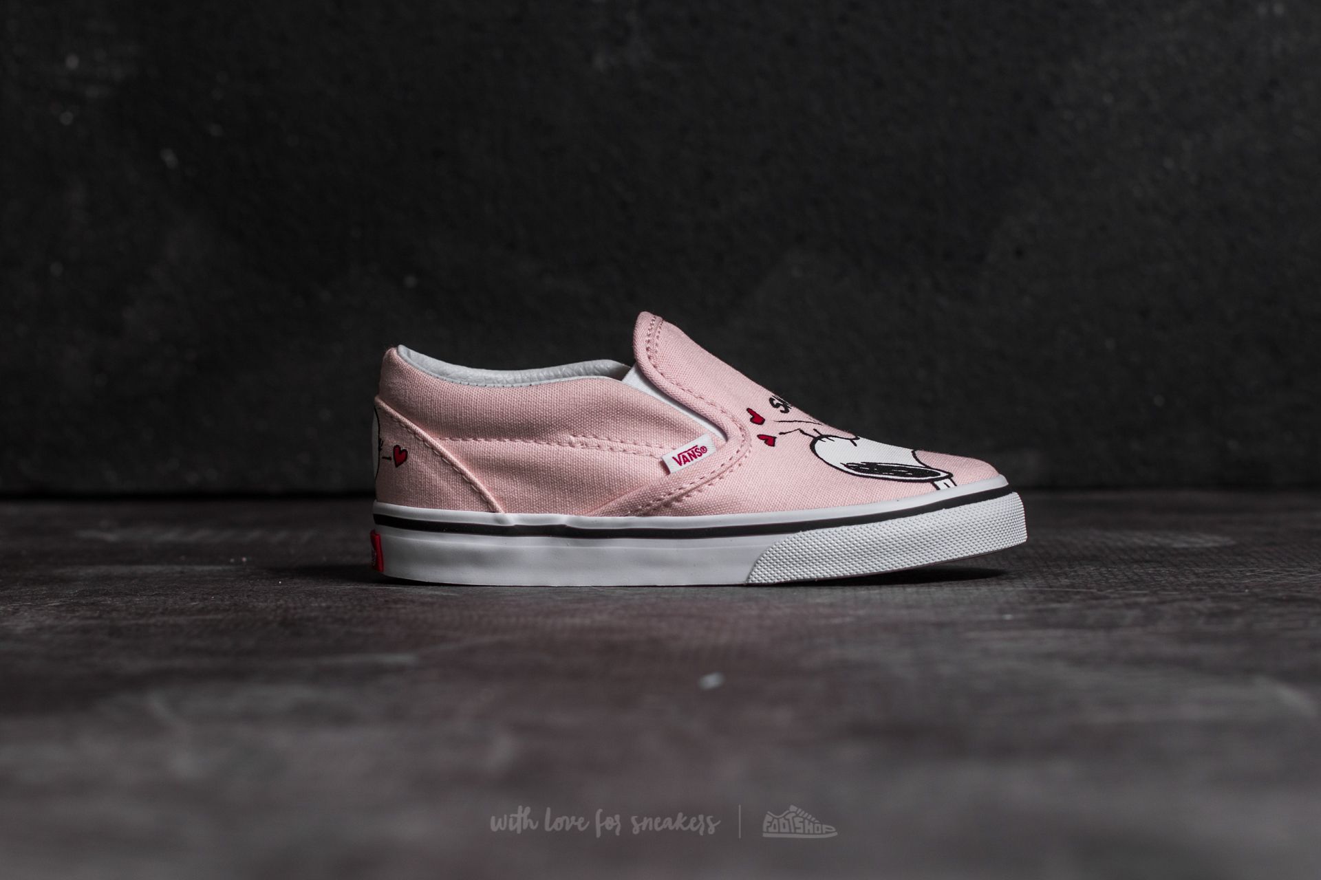 Vans peanuts pink slip on cheap