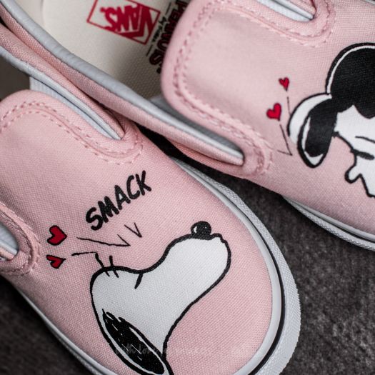 Vans peanuts hombre rosas discount