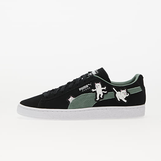 Men s shoes Puma x RIPNDIP Suede Puma Black Eucalyptus Footshop