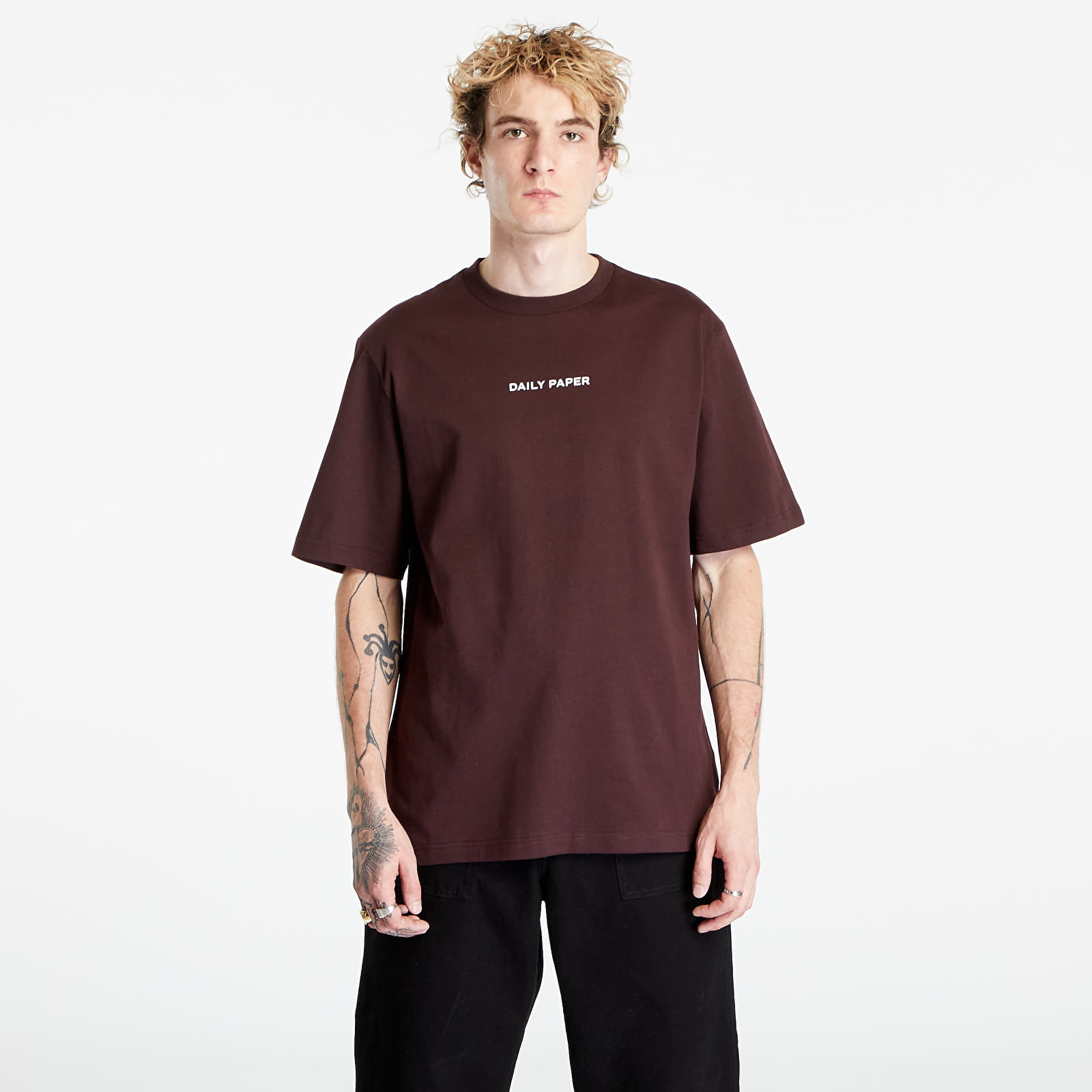 Levně Daily Paper Etype Ss T-Shirt Syrup Brown
