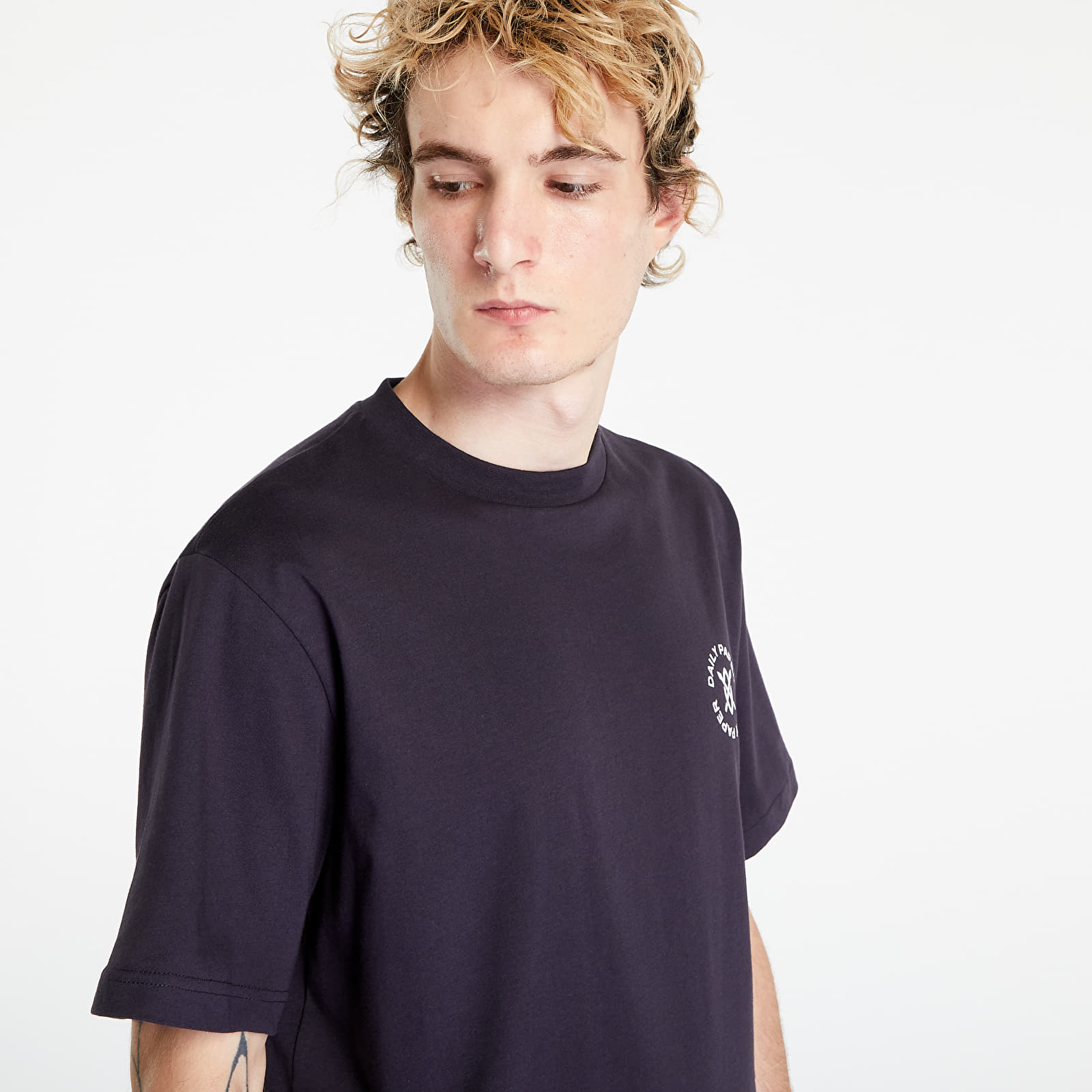 Trička Daily Paper Circle Ss T-Shirt Deep Navy