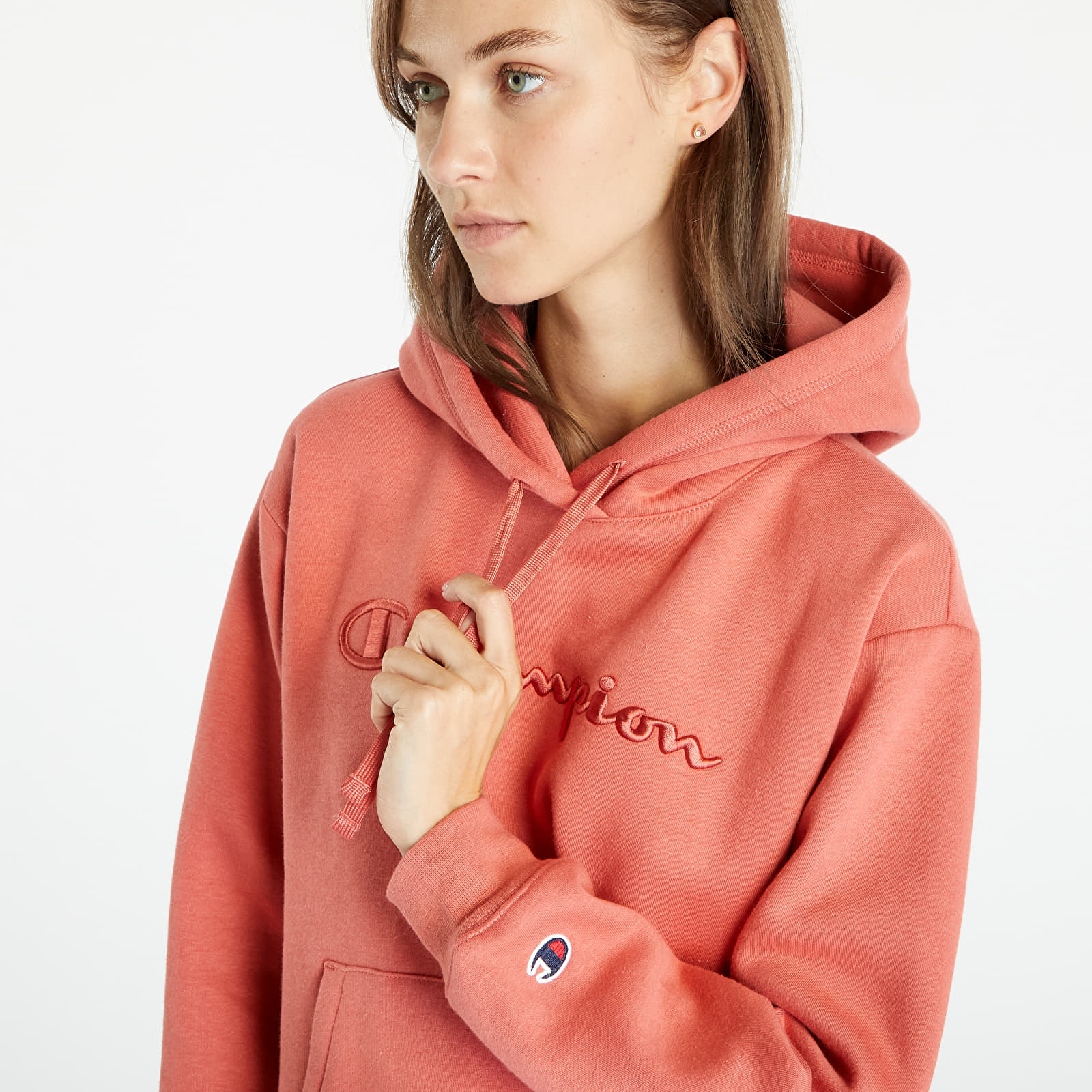 Champion hoodie dark pink top