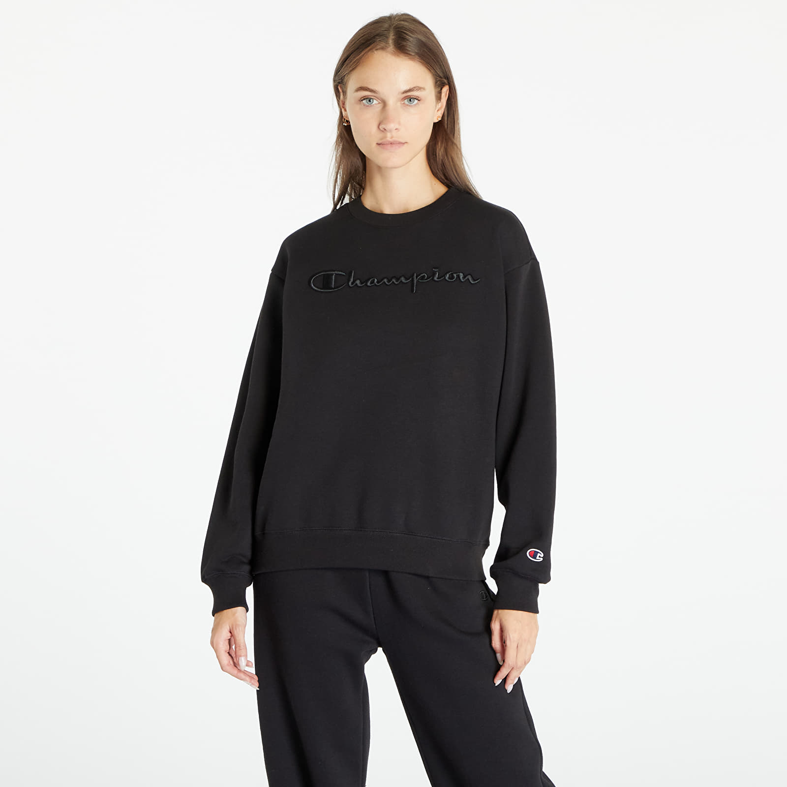 Hanorac Champion Crewneck Sweatshirt Black