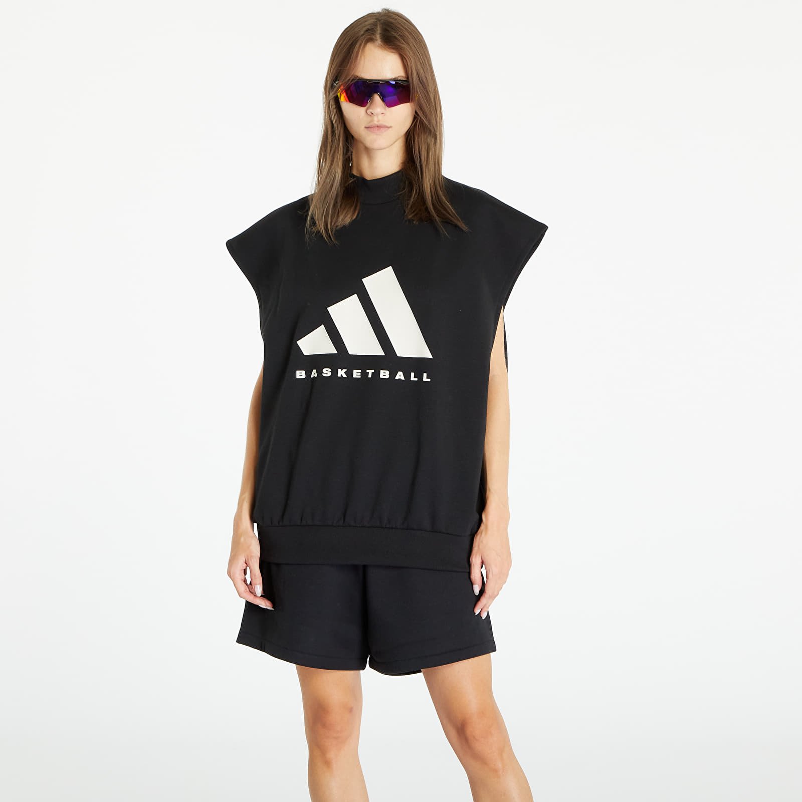Hoodies and sweatshirts adidas Performance ONE BasketBall Sleeveless Sweatshirt UNISEX Black/ Talc