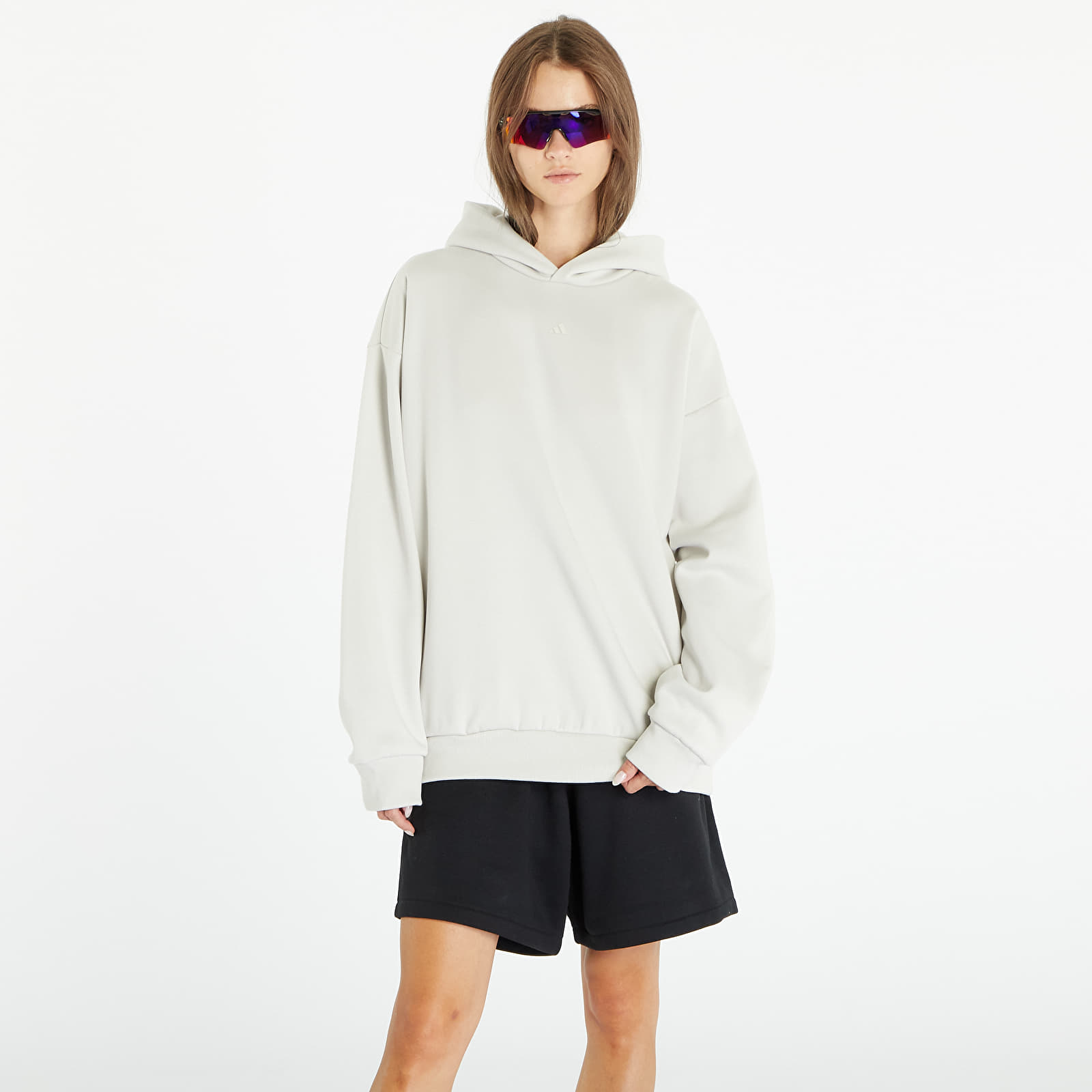 Bluzy adidas Basketball One Fleece Hoodie UNISEX Talc