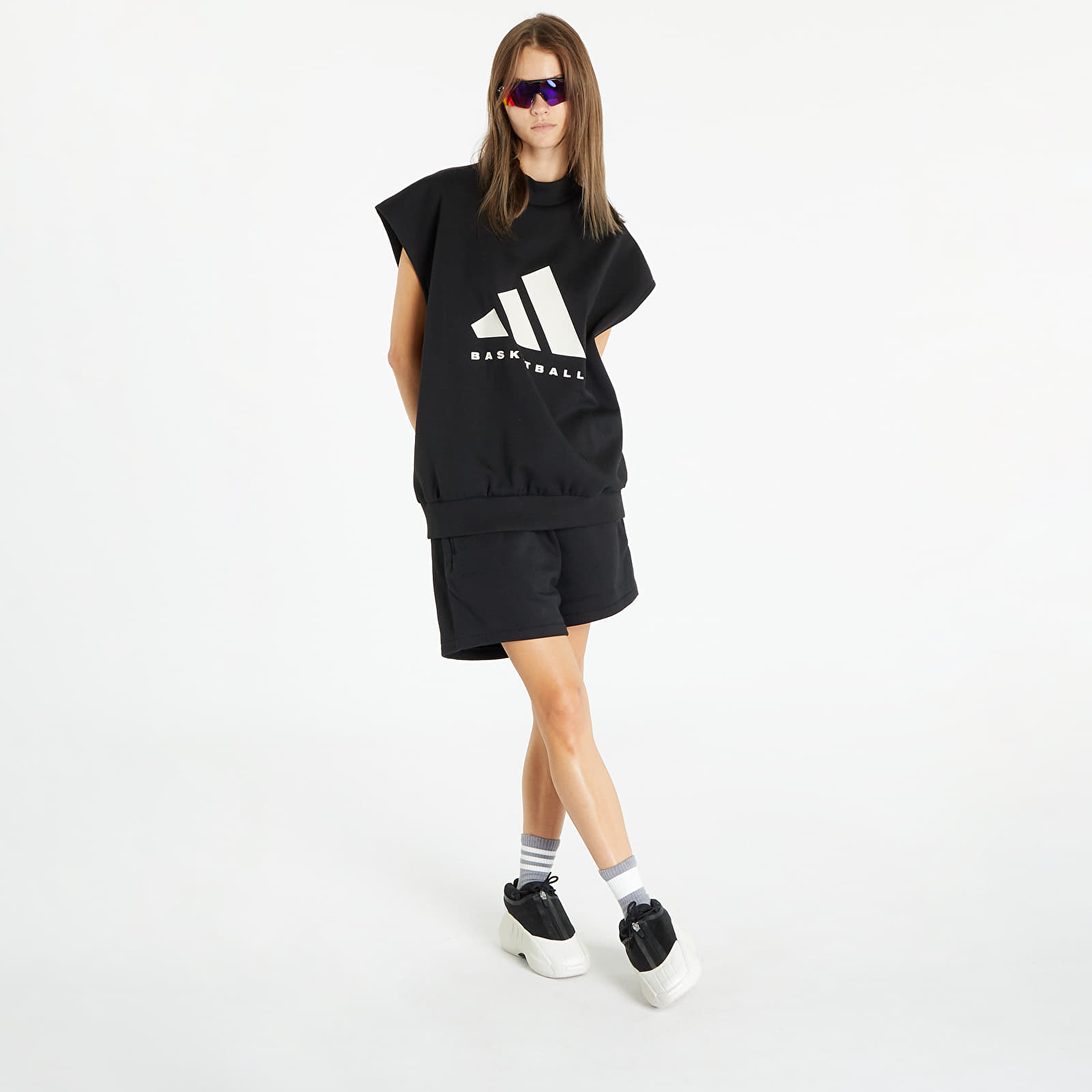 Hoodies and sweatshirts adidas Performance ONE BasketBall Sleeveless Sweatshirt UNISEX Black/ Talc