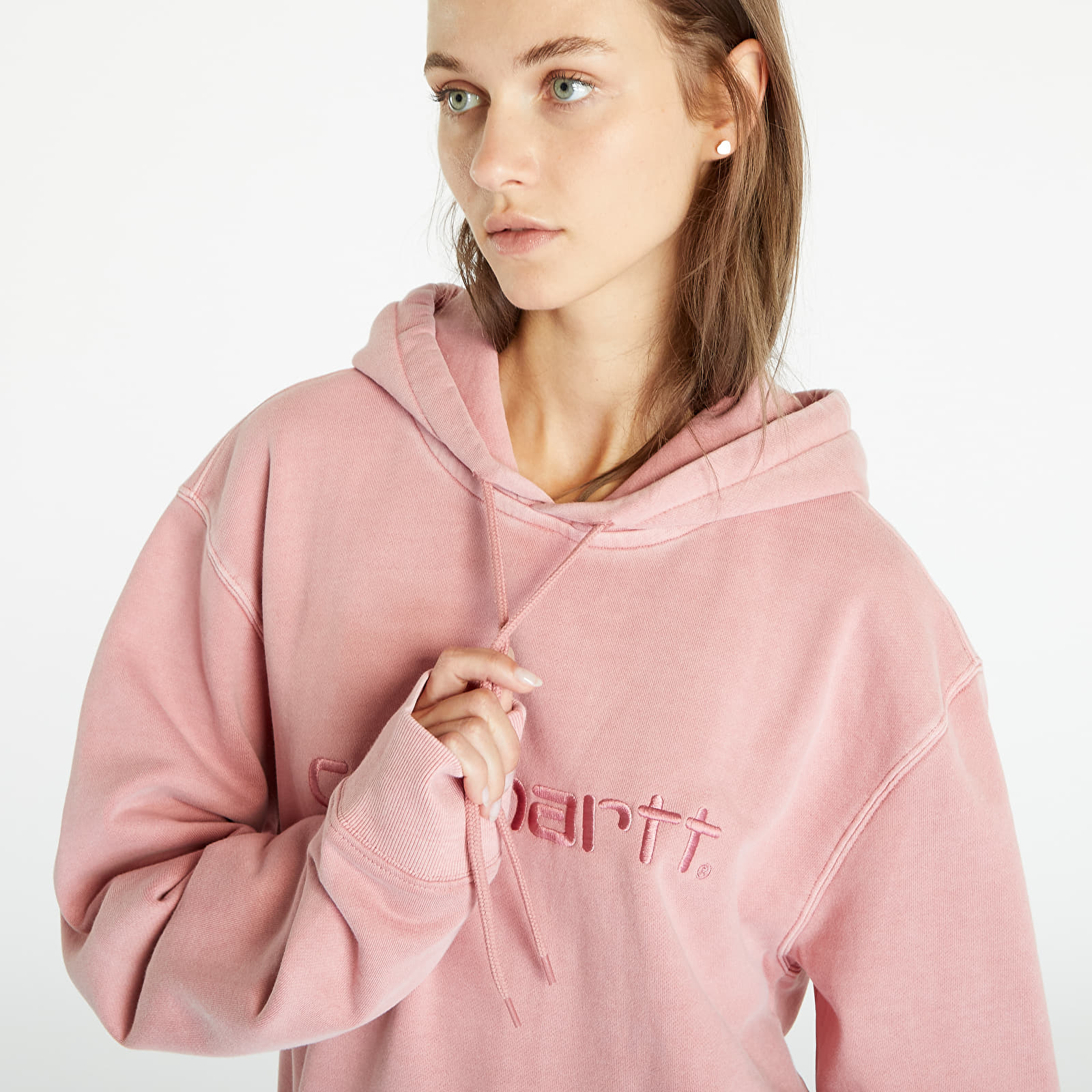Džemperiai su gobtuvais ir džemperiai Carhartt WIP Hooded Duster Sweat Dahlia Garment Dyed