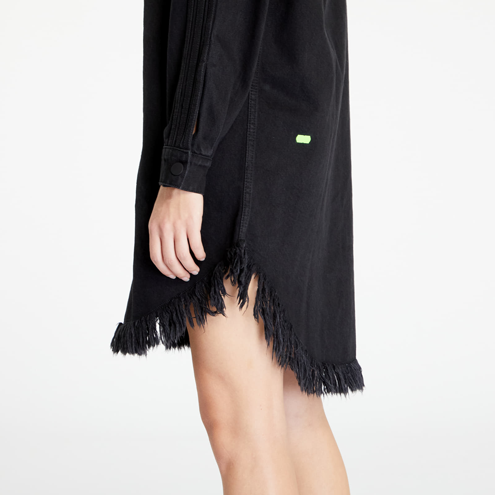 Kjole adidas Originals x KSENIASCHNAIDER Denim Shirt Dress Black Denim