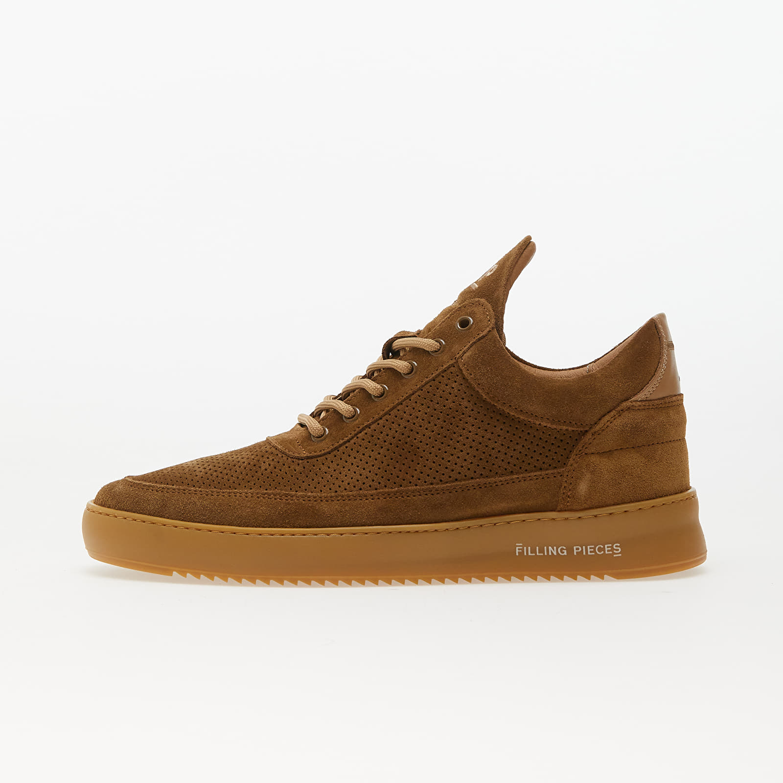 Pánske tenisky a topánky Filling Pieces Low Top Perforated Suede Brown