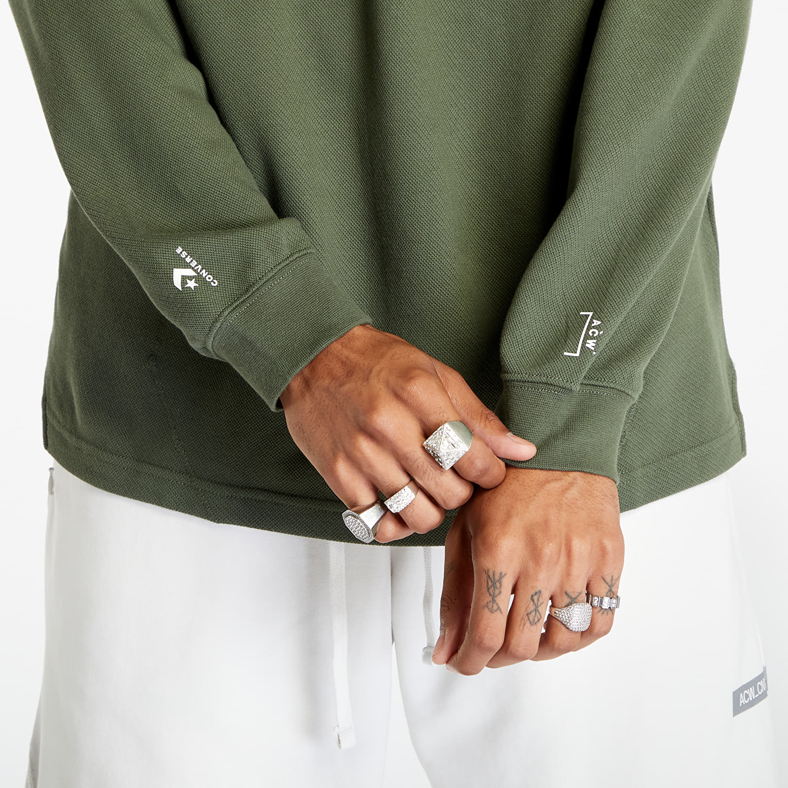T-shirts Converse x A-COLD-WALL* UNISEX Long Sleeve Polo Dark Pine Green