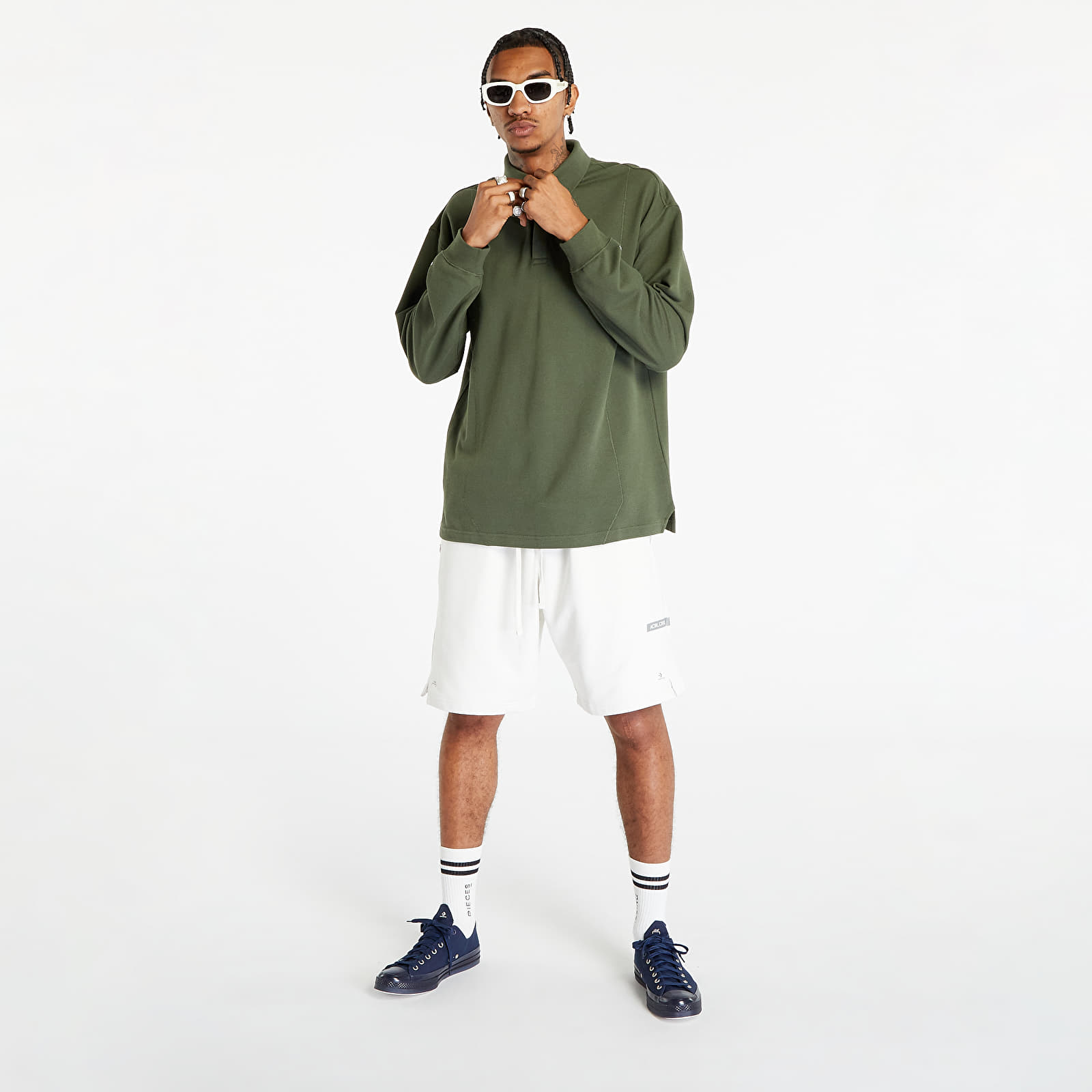 T-shirts Converse x A-COLD-WALL* UNISEX Long Sleeve Polo Dark Pine Green