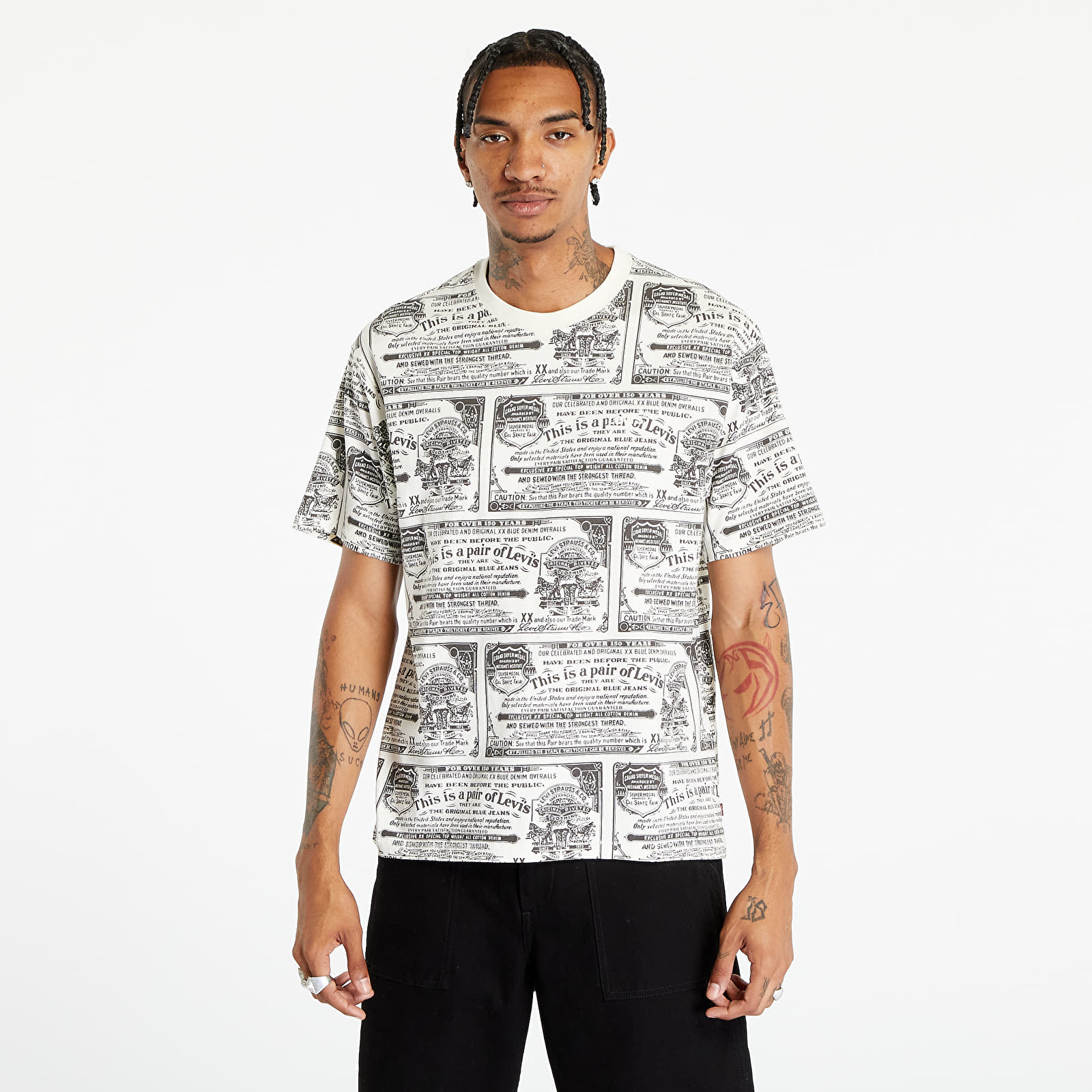 T-krekli Levi's® Red Tab Vintage Tee 501 Day Pocket Bag Print Pirate Black/ Multicolour