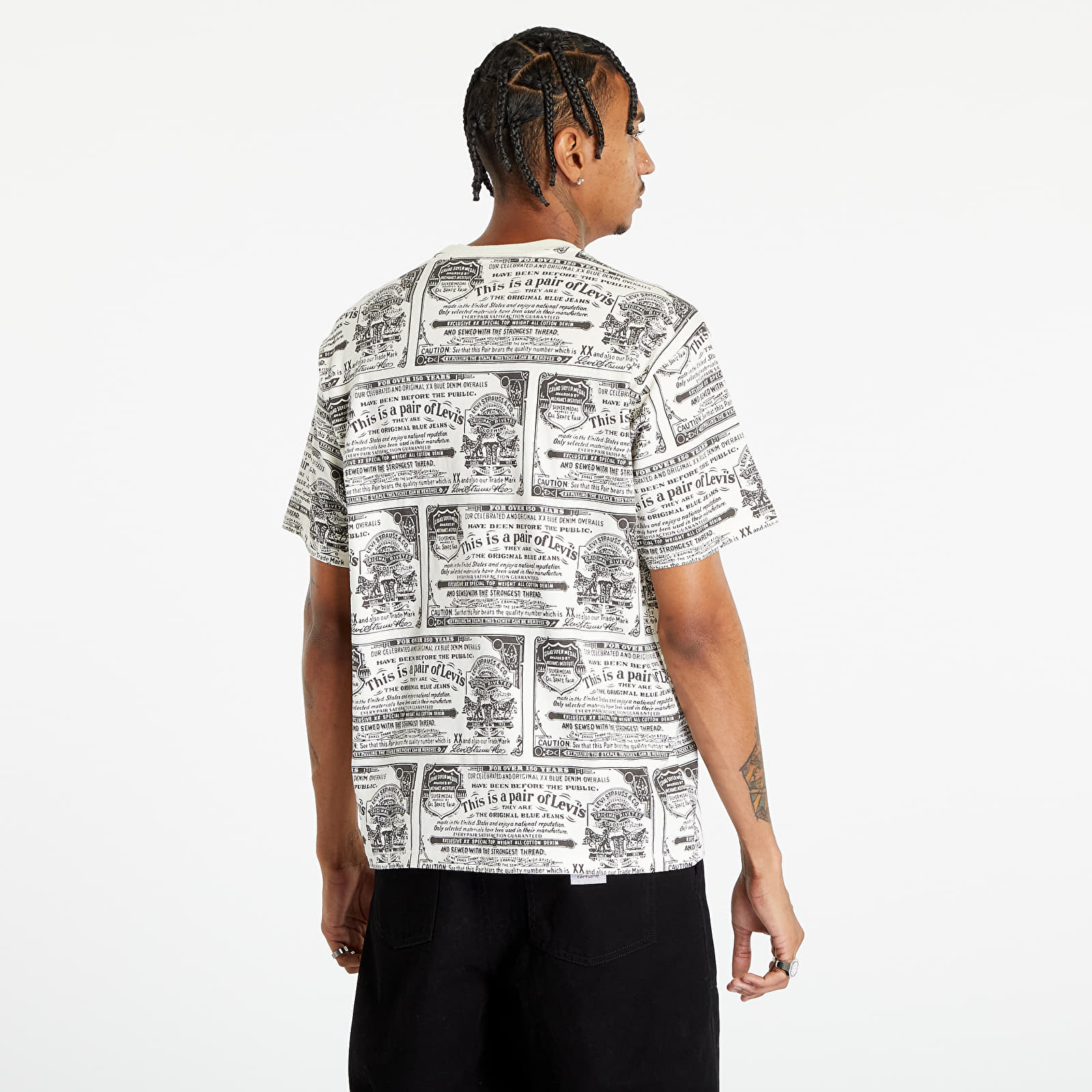 T-krekli Levi's® Red Tab Vintage Tee 501 Day Pocket Bag Print Pirate Black/ Multicolour