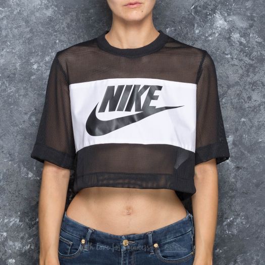 nike crop top mesh