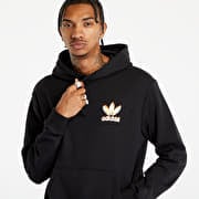 Adidas trefoil hoodie discount men's black