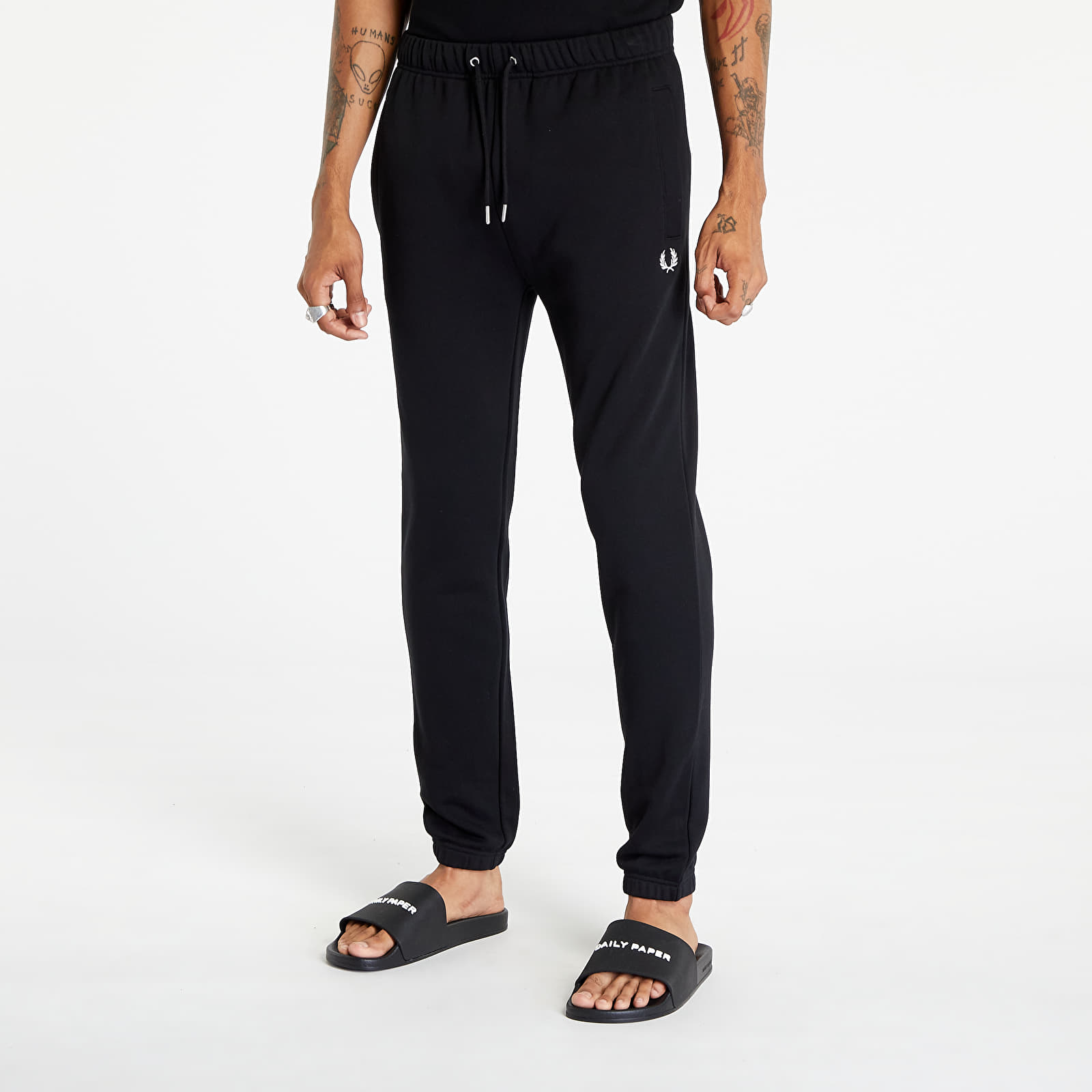Levně FRED PERRY Loopback Sweatpant Black
