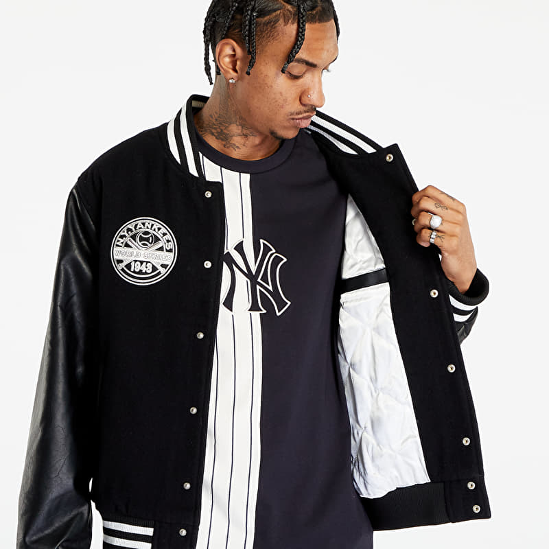 Large logo varsity jacket