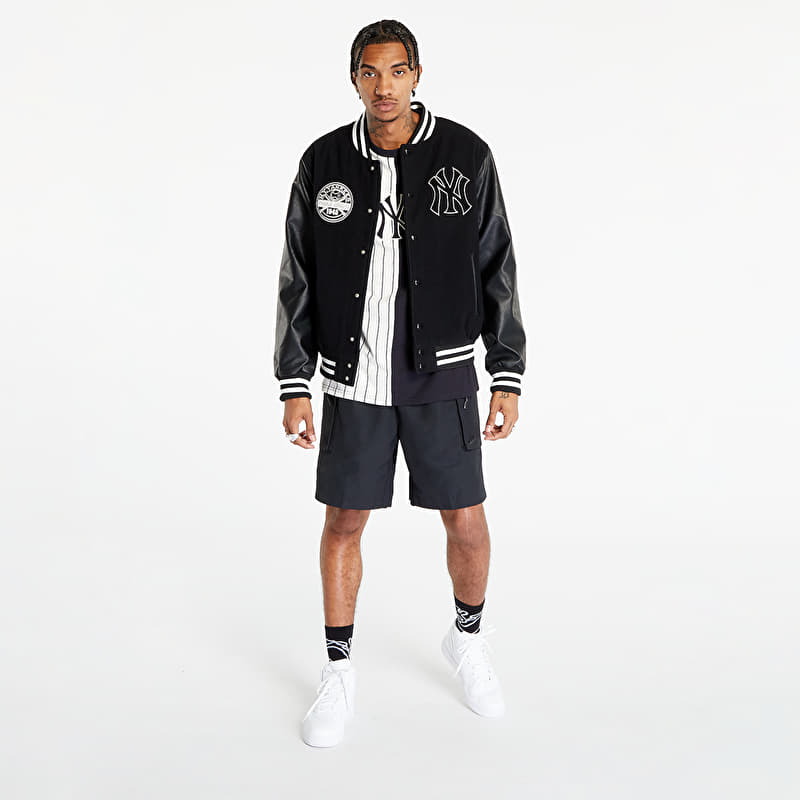 New Era New York Yankees Mlb Large Logo Varsity Jacket Black