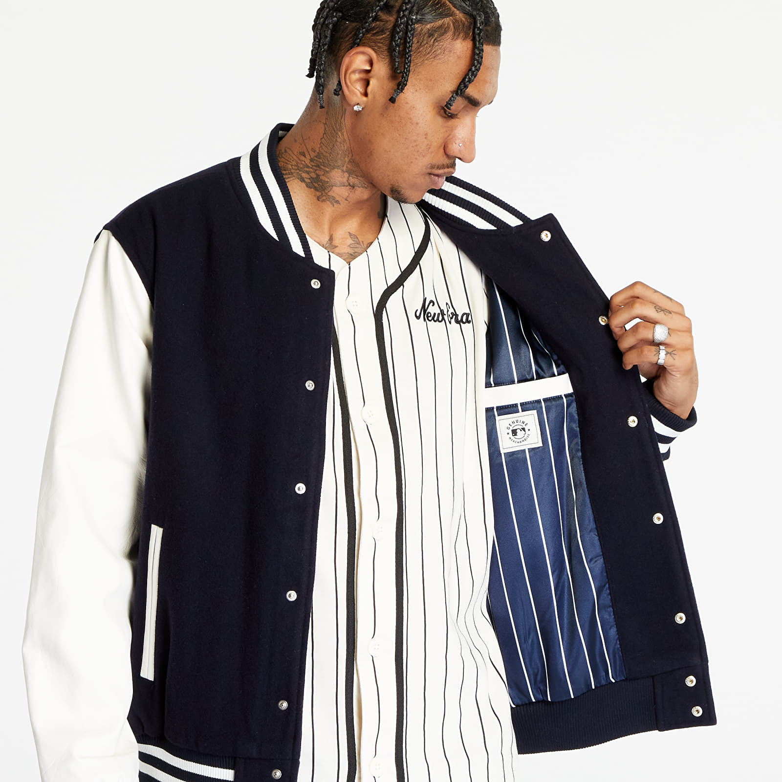 Bundy New Era New York Yankees Mlb Lifestyle Varsity Jacket Navy