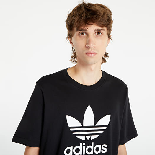 T shirts adidas Originals Trefoil T Shirt Black White Footshop