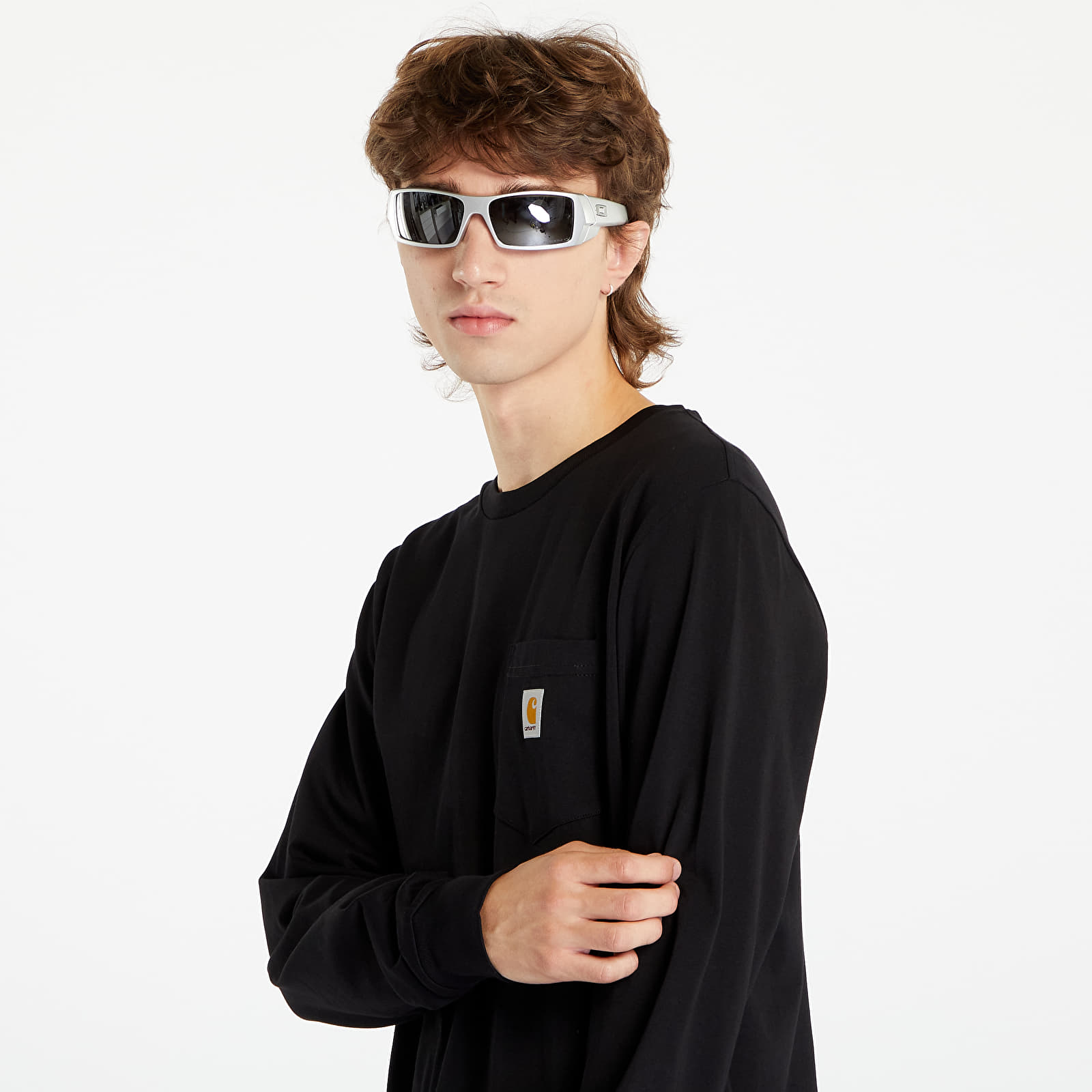 Pólók Carhartt WIP Longsleeve Pocket T-Shirt UNISEX Black