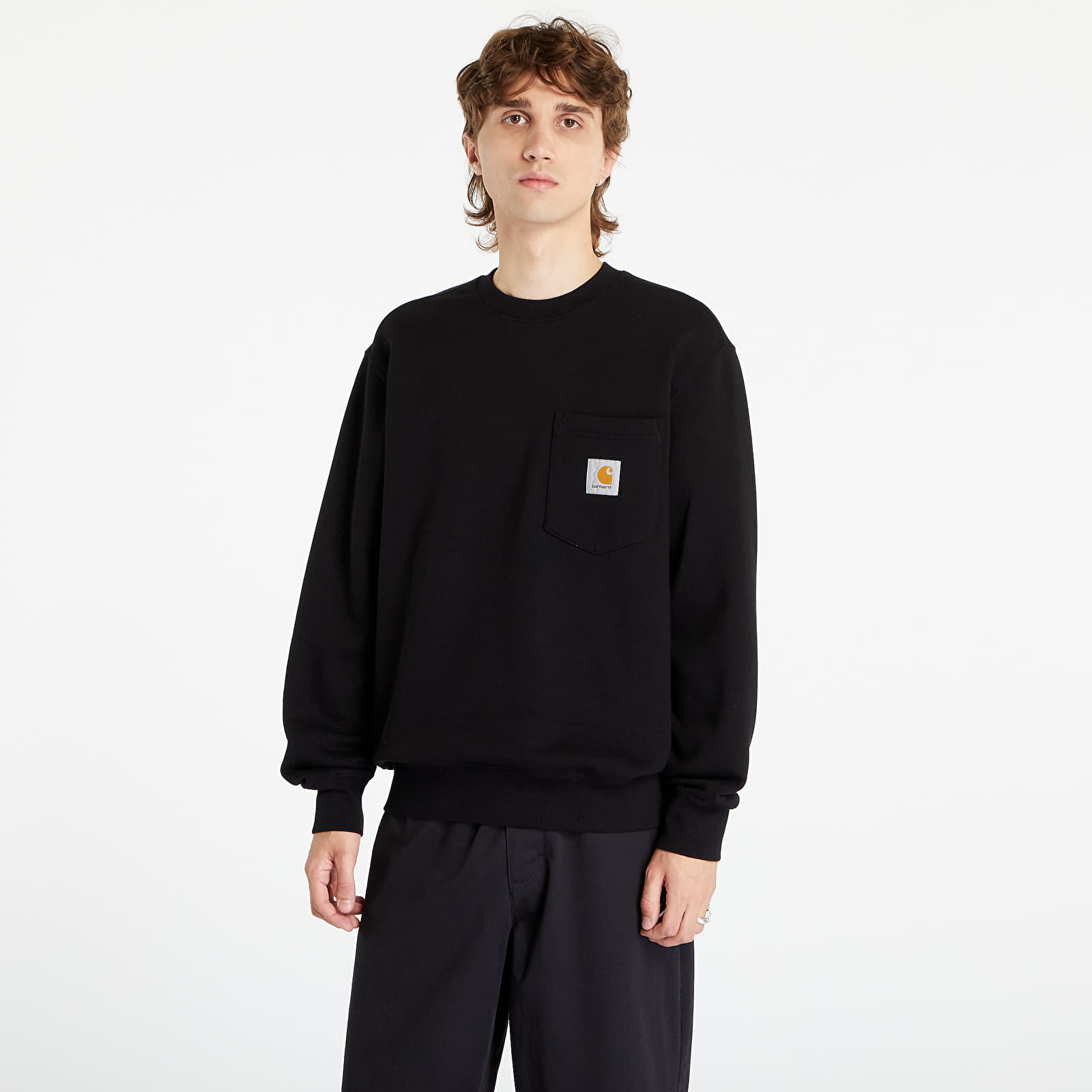 Mikiny Carhartt WIP Pocket Sweat Black