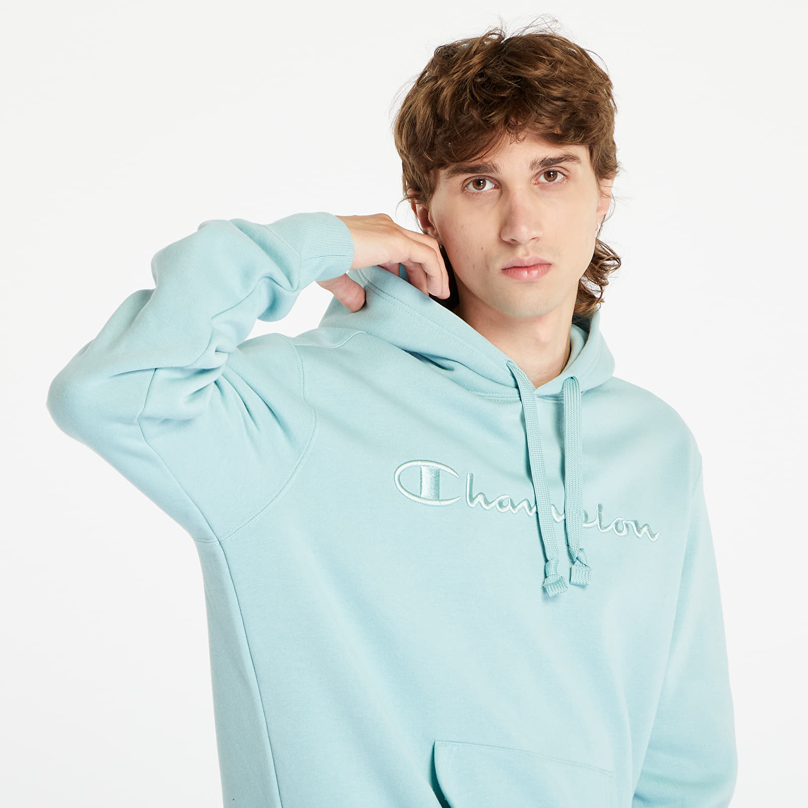 Mint green champion hoodie top