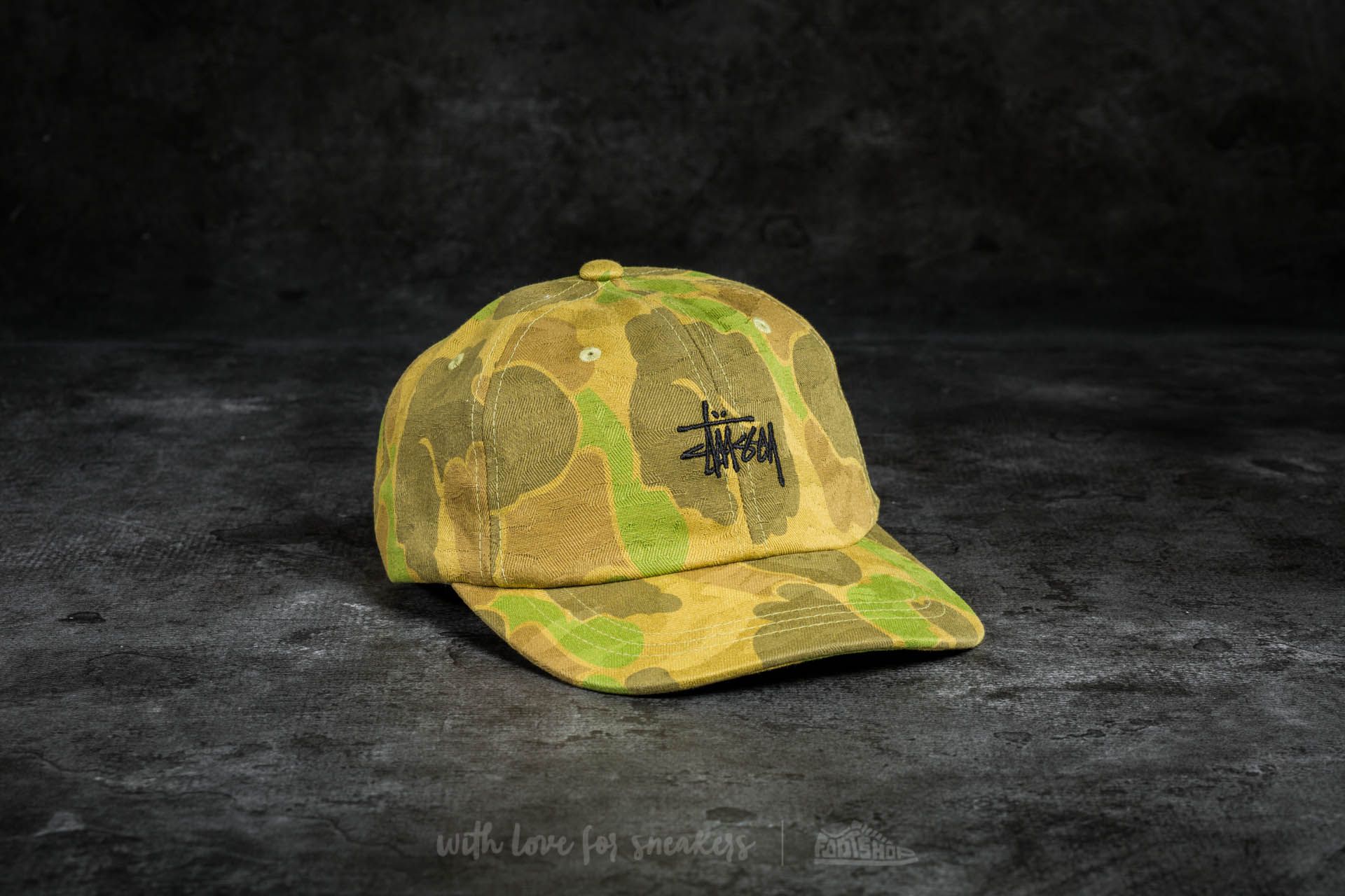 Caps St ssy Jacquard Camo Low Cap Brown Footshop