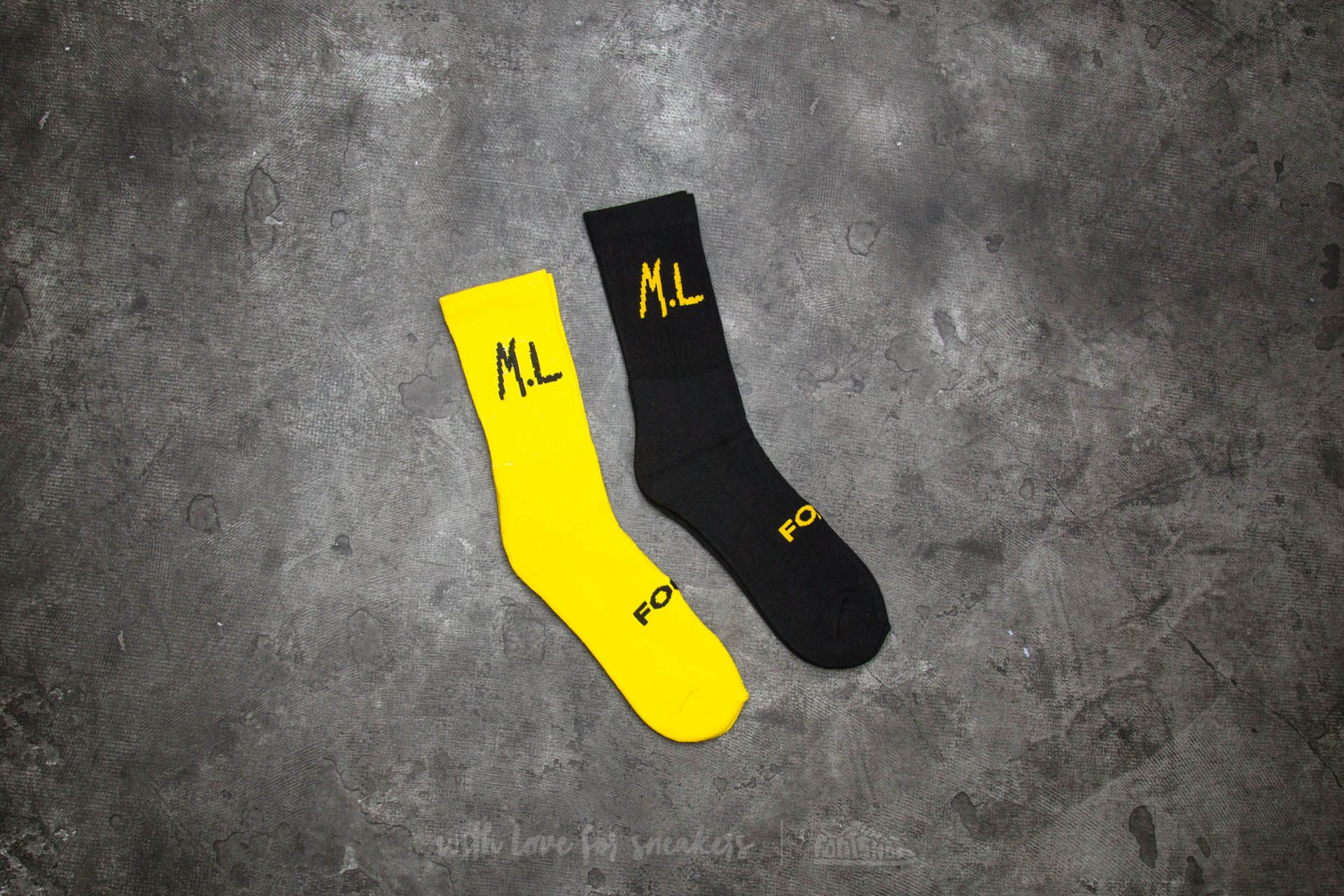 Zoknik Footshop x UKNOW x M.L Crew Sock Yellow/ Black