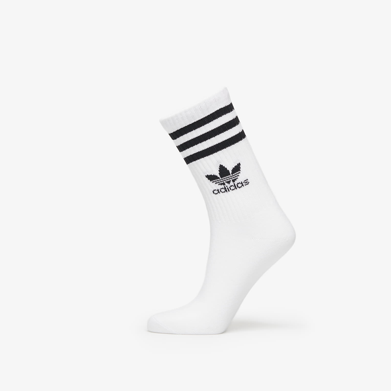 Zoknik adidas Mid Cut Crew Socks 3-Pack White/ Medium Grey Heather/ Black