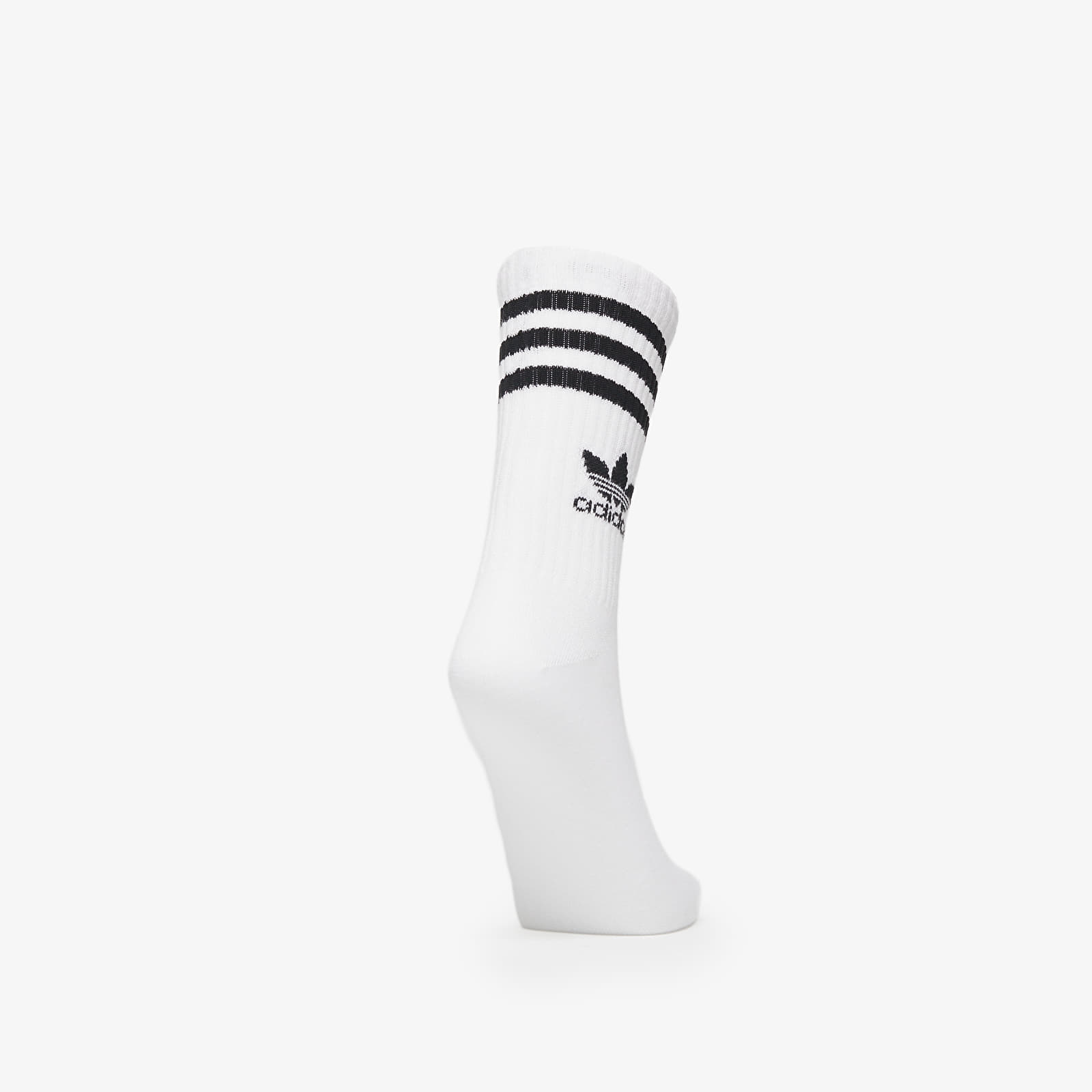 Zoknik adidas Mid Cut Crew Socks 3-Pack White/ Medium Grey Heather/ Black