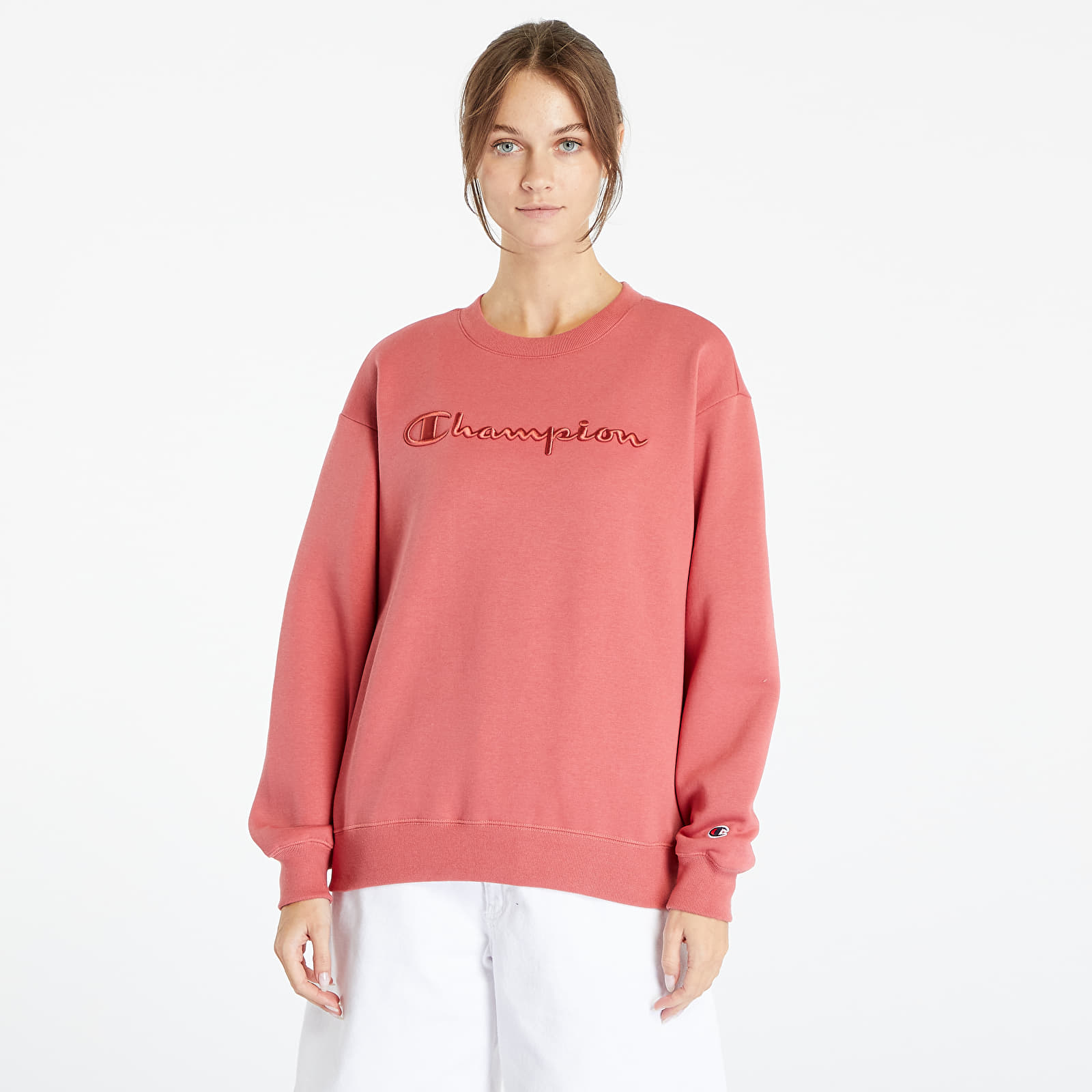 Hanorac Champion Crewneck Sweatshirt Dark Pink