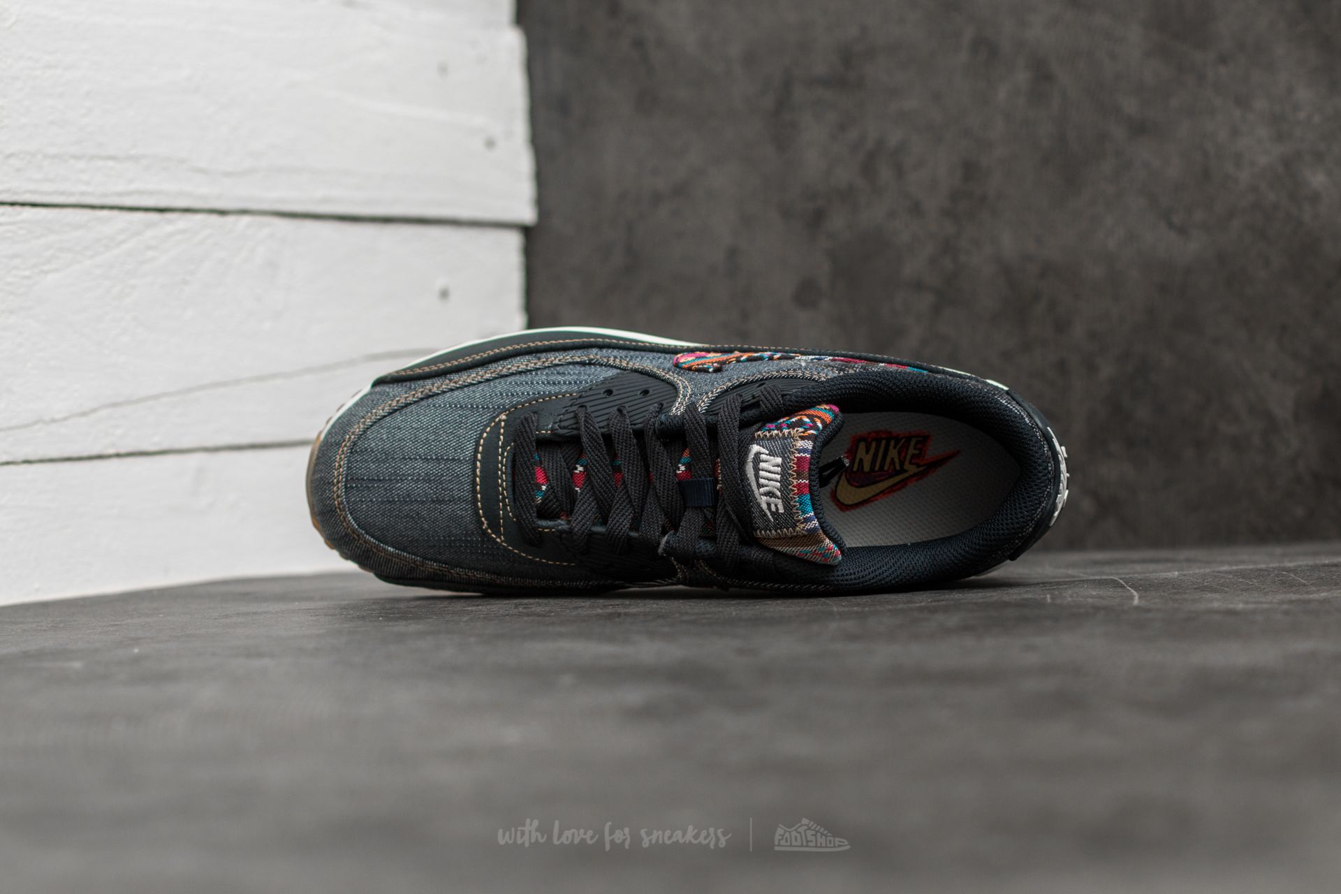 Men's shoes Nike Air Max 90 Premium Dark Obsidian/ Dark Obsidian