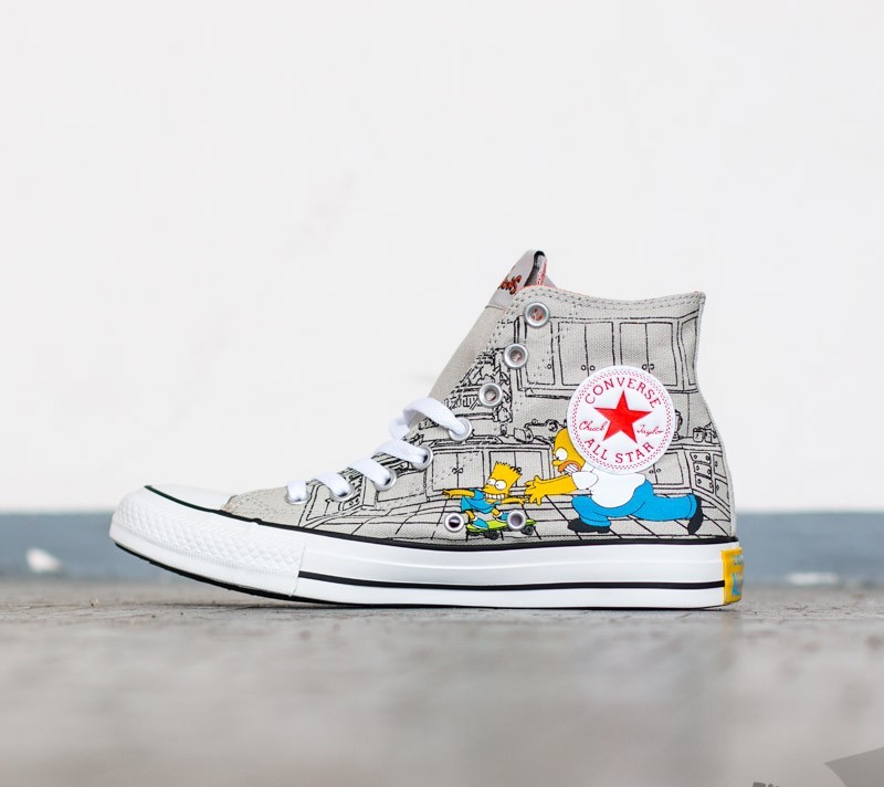 Herren Sneaker und Schuhe Converse CT HI The Simpsons Cloud Grey/M