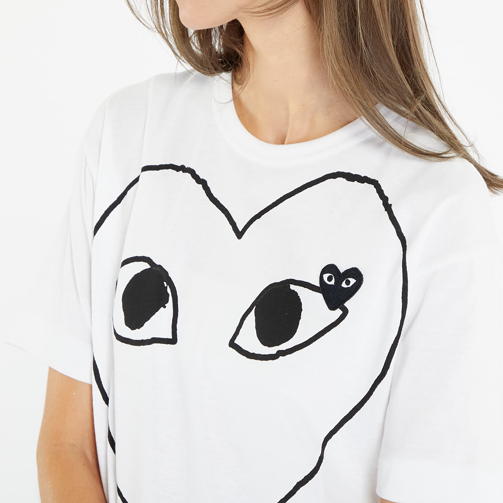 T-shirts Comme des Garçons PLAY Heart Logo Short Sleeve Tee UNISEX White