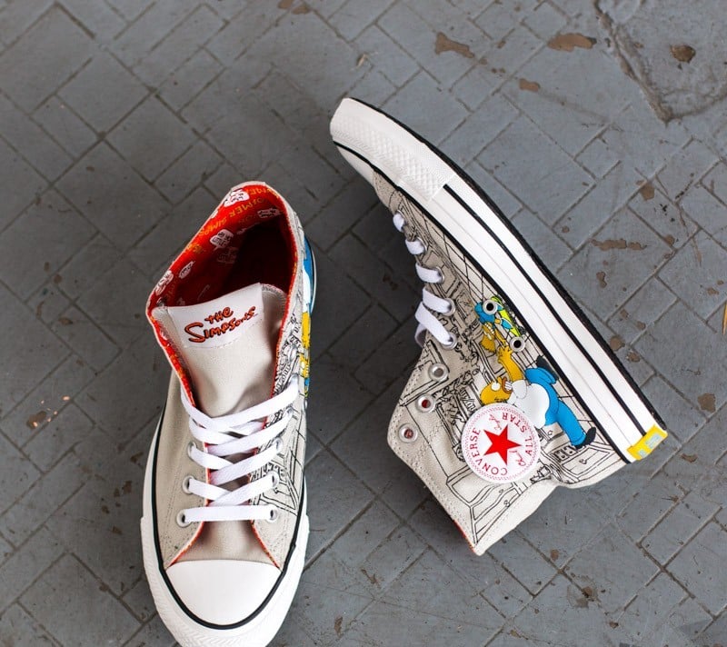 Herren Sneaker und Schuhe Converse CT HI The Simpsons Cloud Grey/M