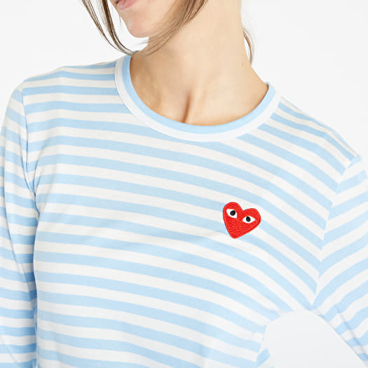 T shirt Comme des Garcons PLAY Heart Logo Long Sleeve Tee