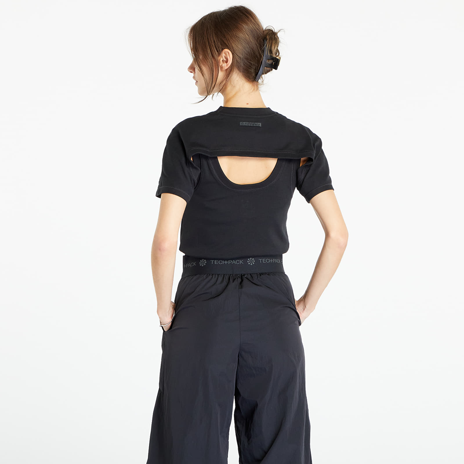 Nike black short sleeve hotsell bodysuit