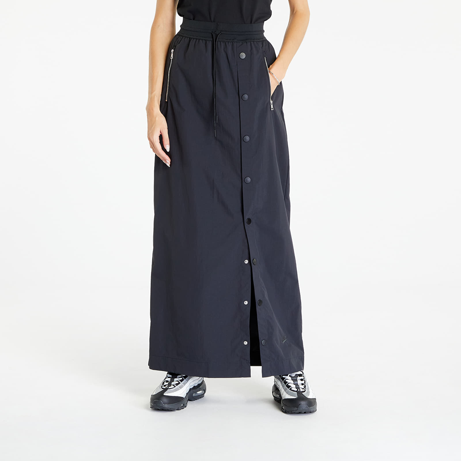 Faldas Nike Sportswear Tech Pack Storm FIT Women s High Rise Maxi Skirt Black Anthracite Anthracite Footshop