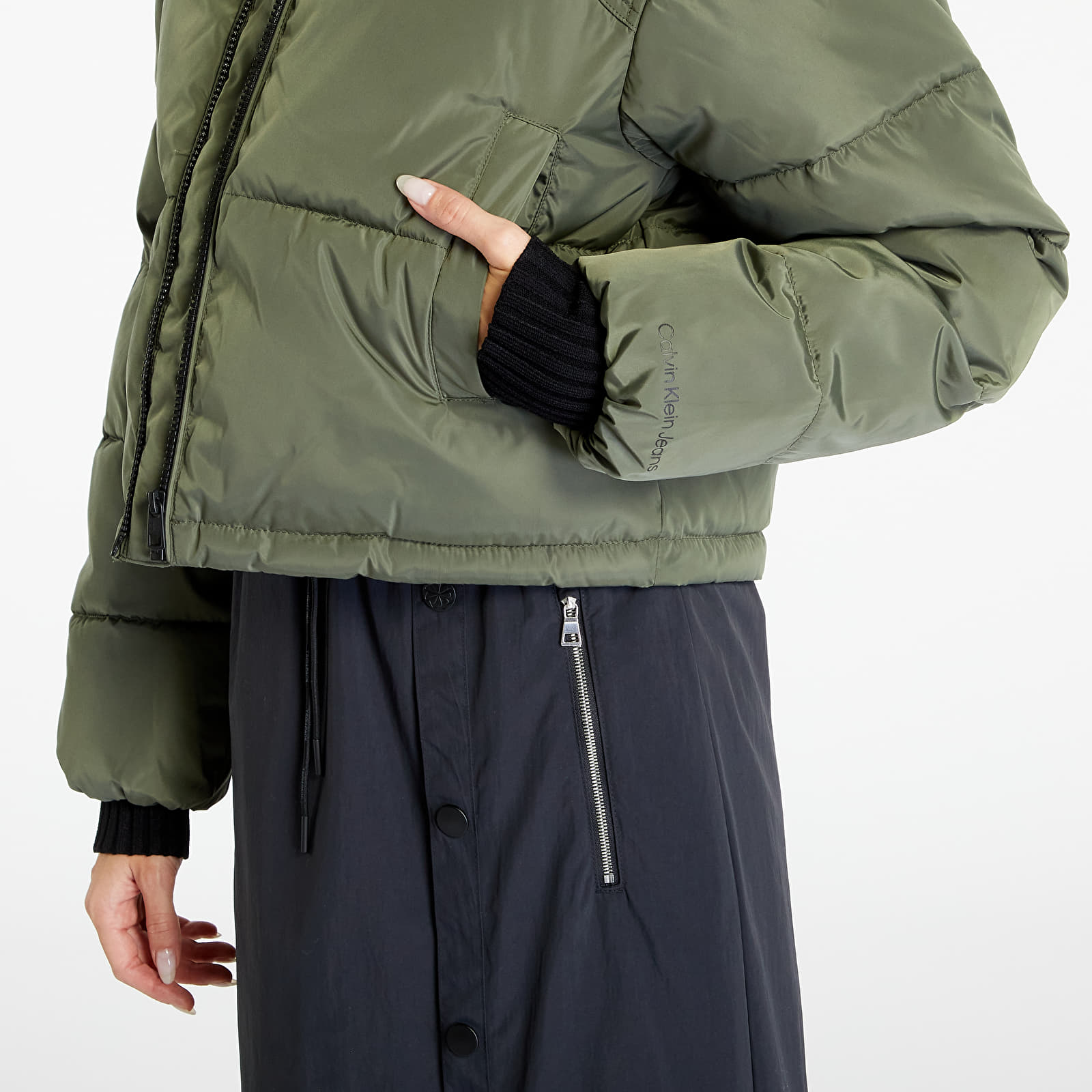 Bundy Calvin Klein Jeans Non Down Cropped Puf Green
