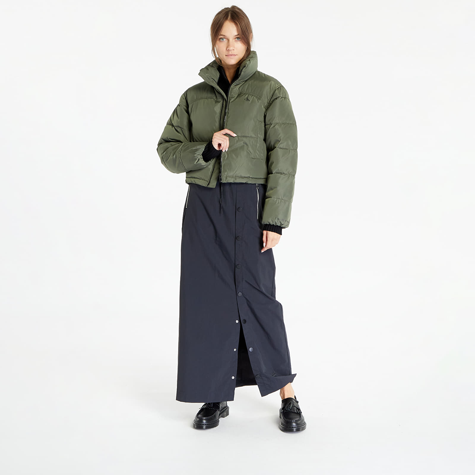 Bundy Calvin Klein Jeans Non Down Cropped Puf Green