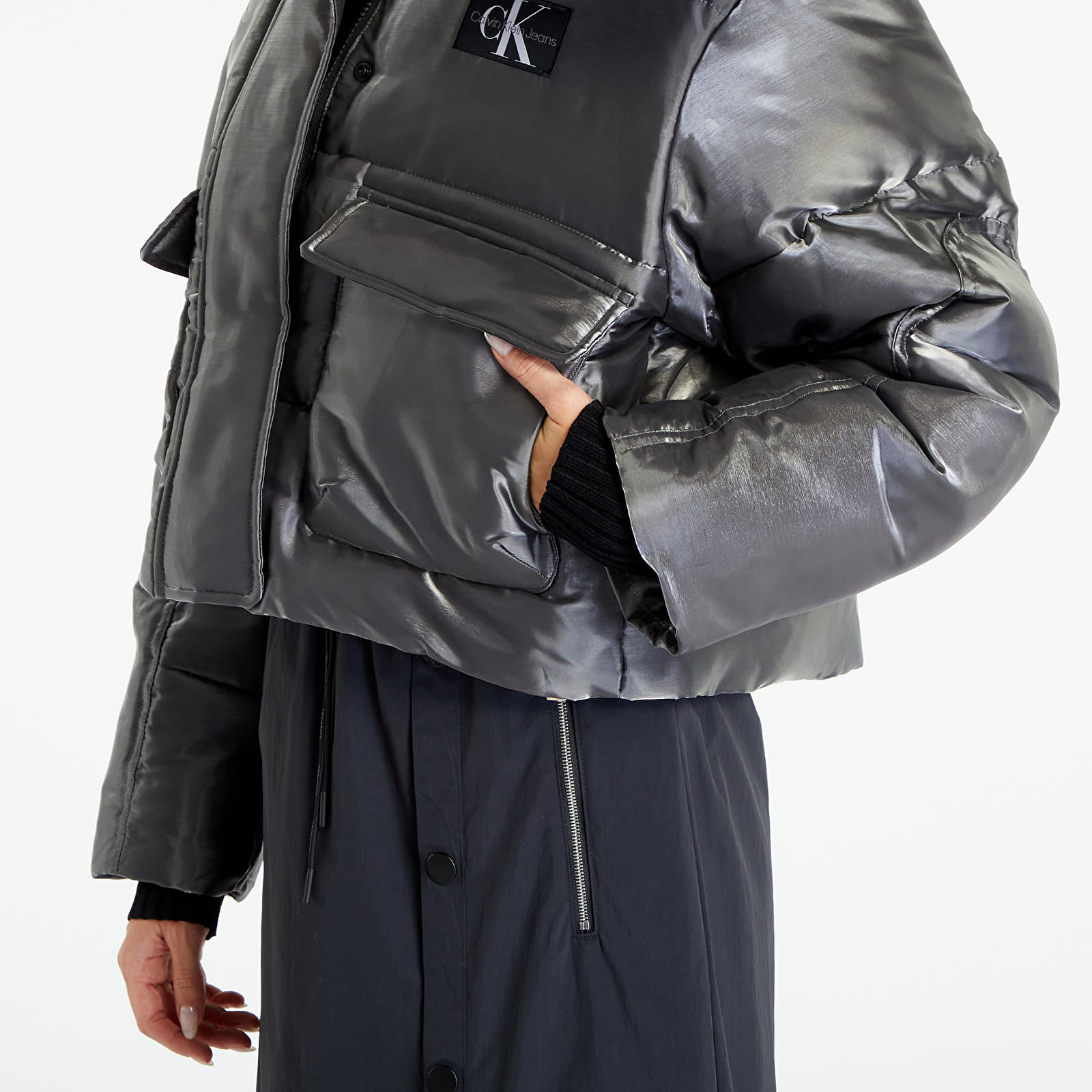 Jackets Calvin Klein Jeans Liquid Metal Puffer Black Footshop