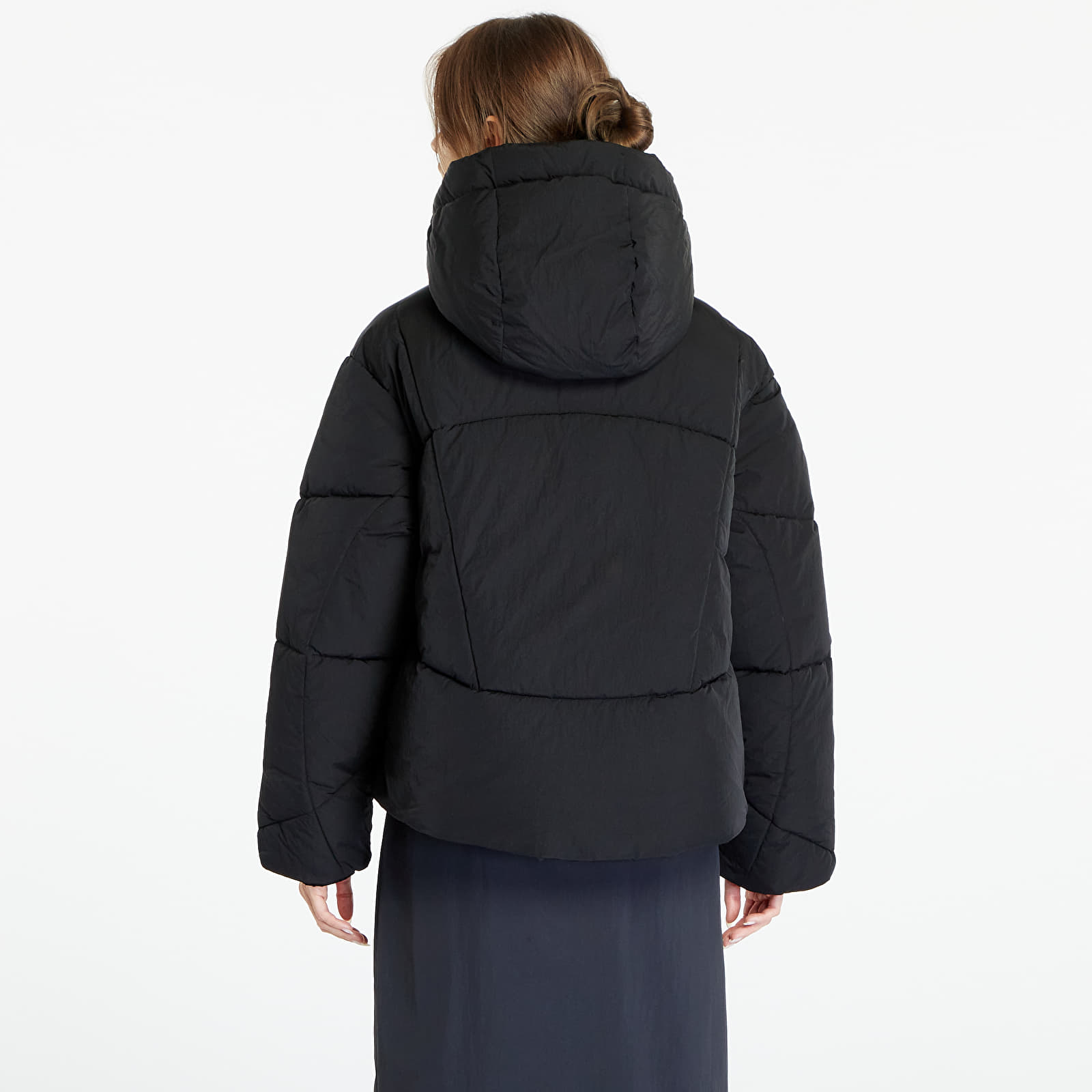 Geci Calvin Klein Jeans Logo Drawstring Short Puffer Black