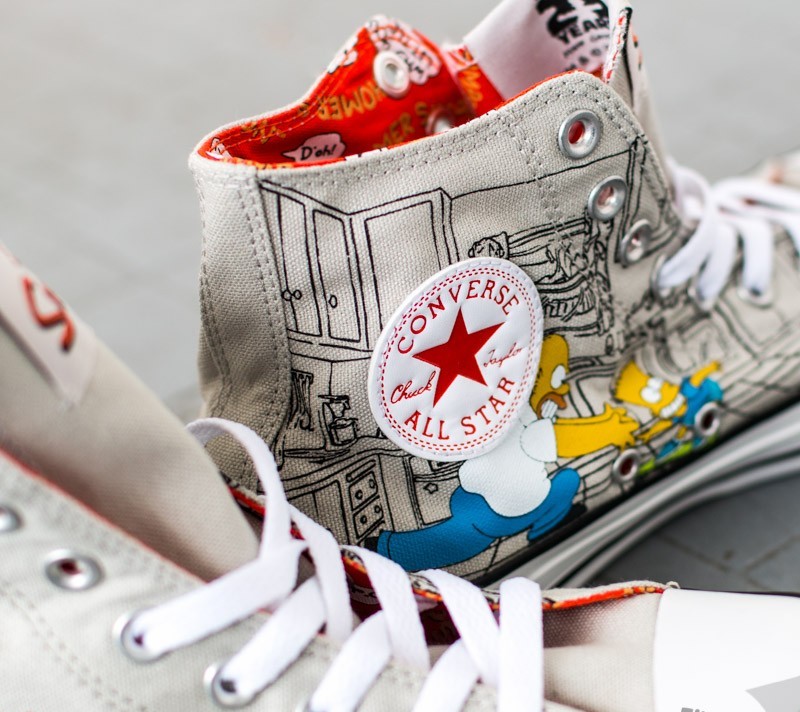 Herren Sneaker und Schuhe Converse CT HI The Simpsons Cloud Grey/M
