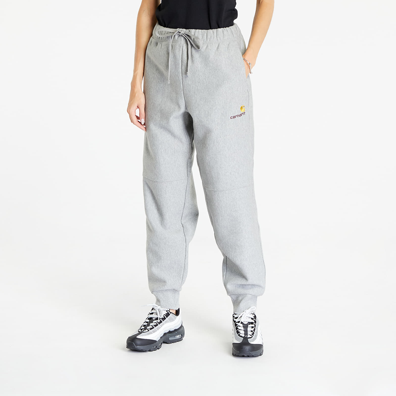 Tepláky Carhartt WIP American Script Jogging Pant UNISEX Grey Heather