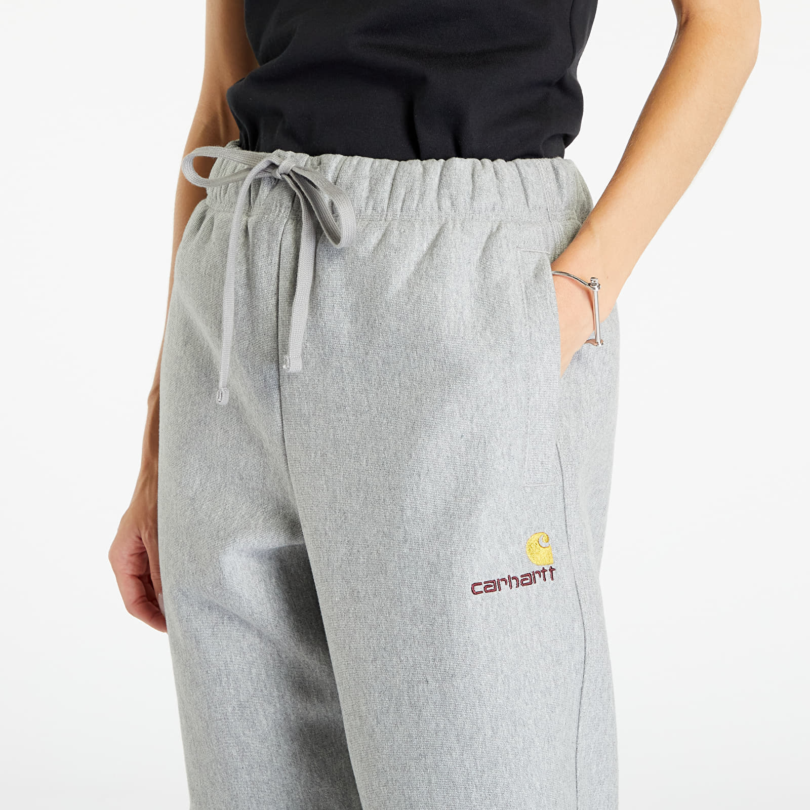 Tepláky Carhartt WIP American Script Jogging Pant UNISEX Grey Heather