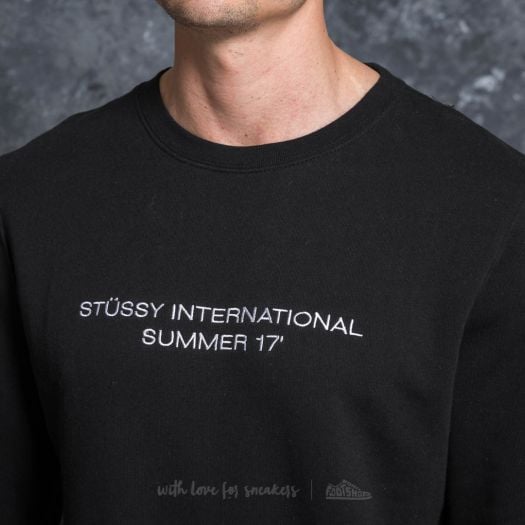 Bluzy Stüssy International Summer Applique Crew Black | Footshop