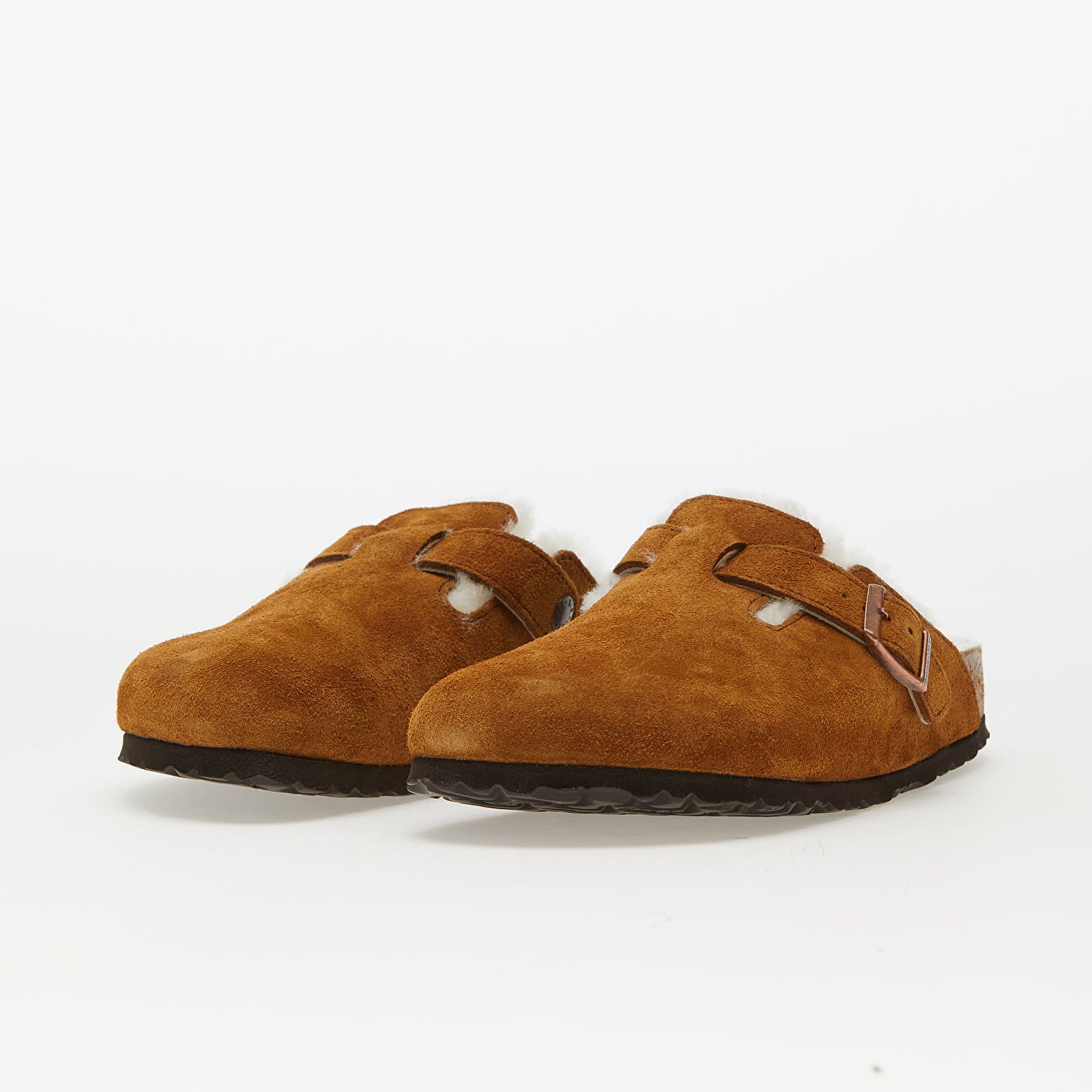 Women's shoes Birkenstock Boston Suede Leather Mink